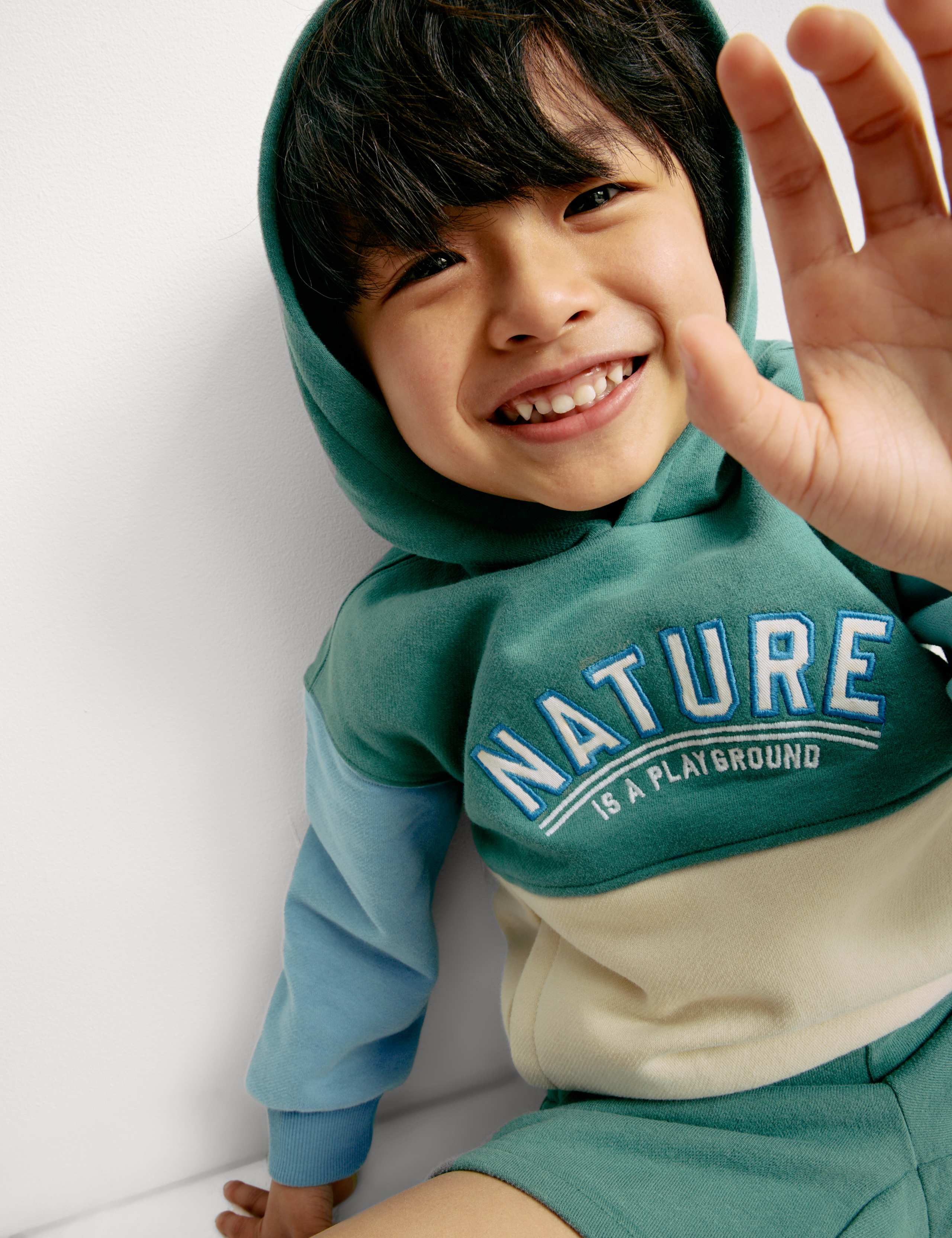 Cotton Rich Slogan Hoodie (2-8 Yrs) 6 of 8