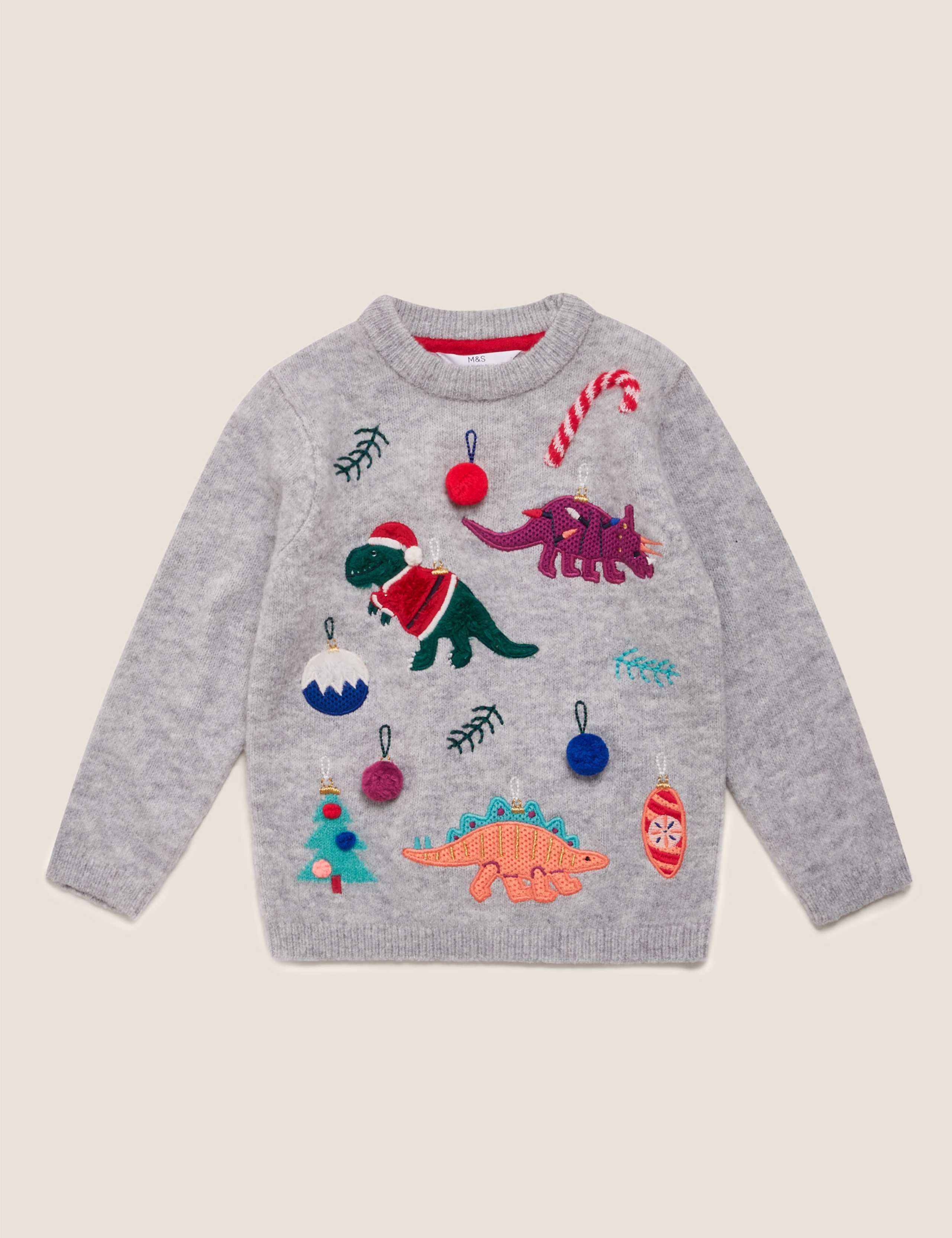 Dinosaur Applique Christmas Jumper (2-7 Yrs) 2 of 4