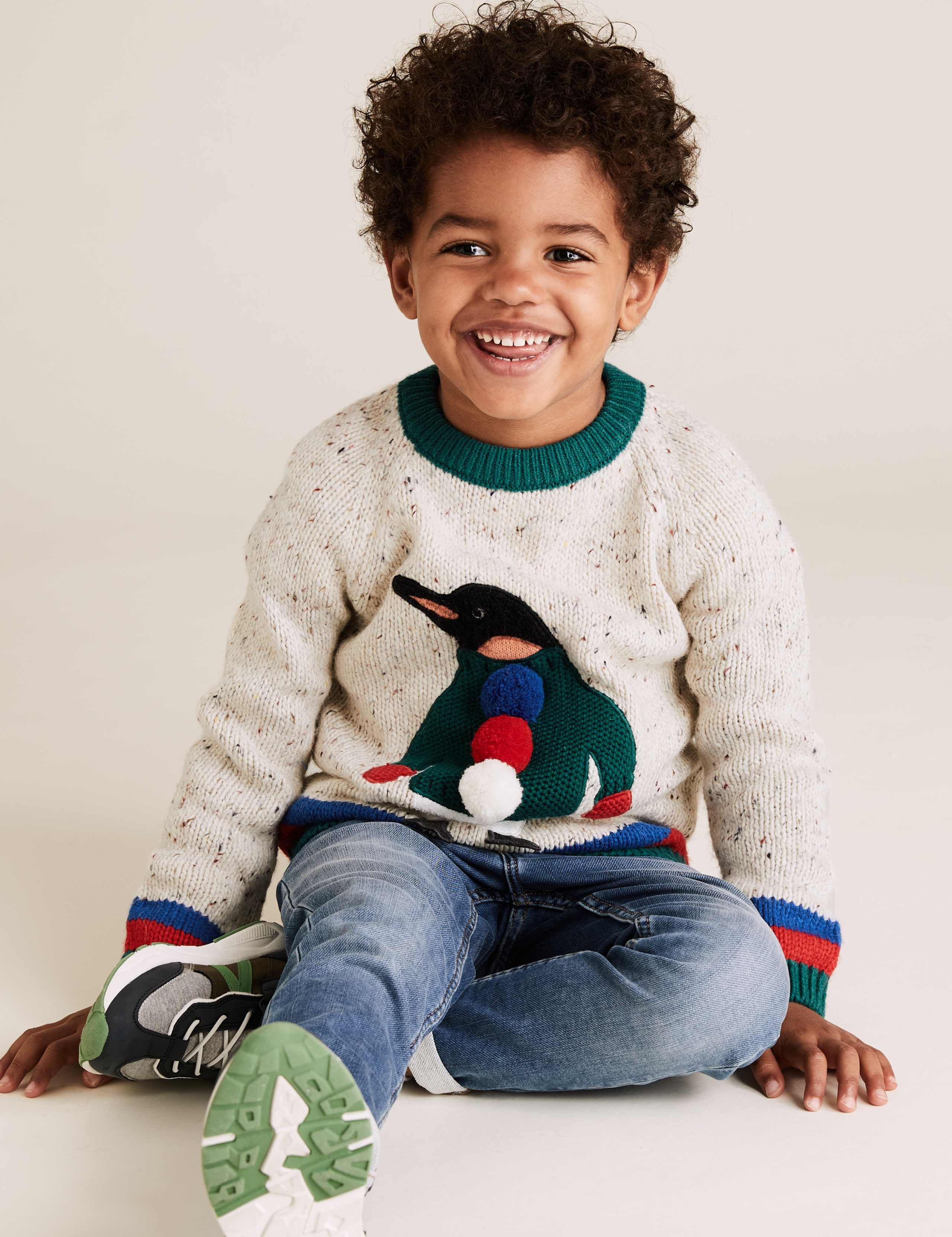 Penguin Neppy Knitted Jumper (2-7 Yrs) 1 of 5