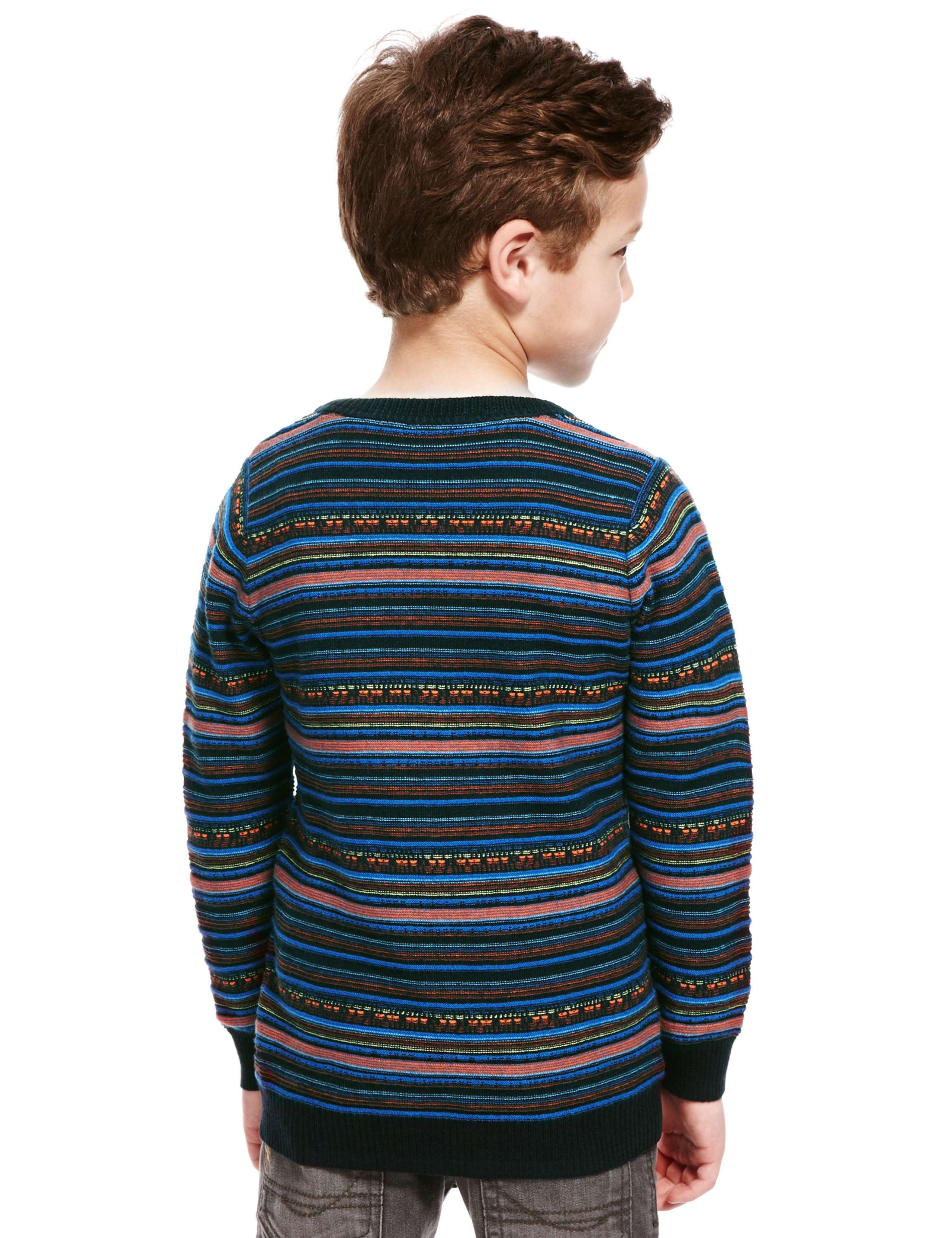 Crew Neck Broken Striped Jumper (1-7 Years) 3 of 3