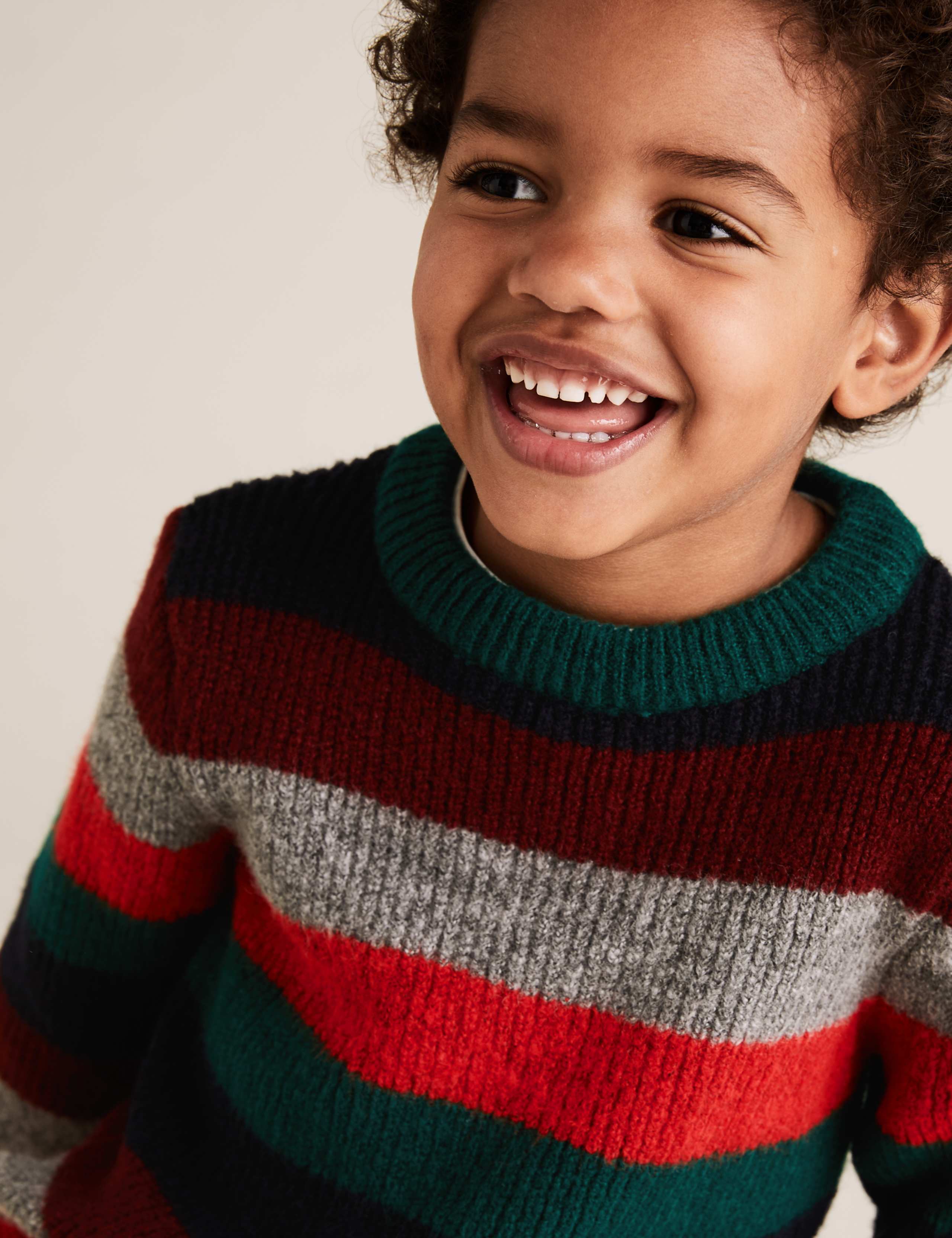 Striped Knitted Jumper (2-7 Yrs) 3 of 4