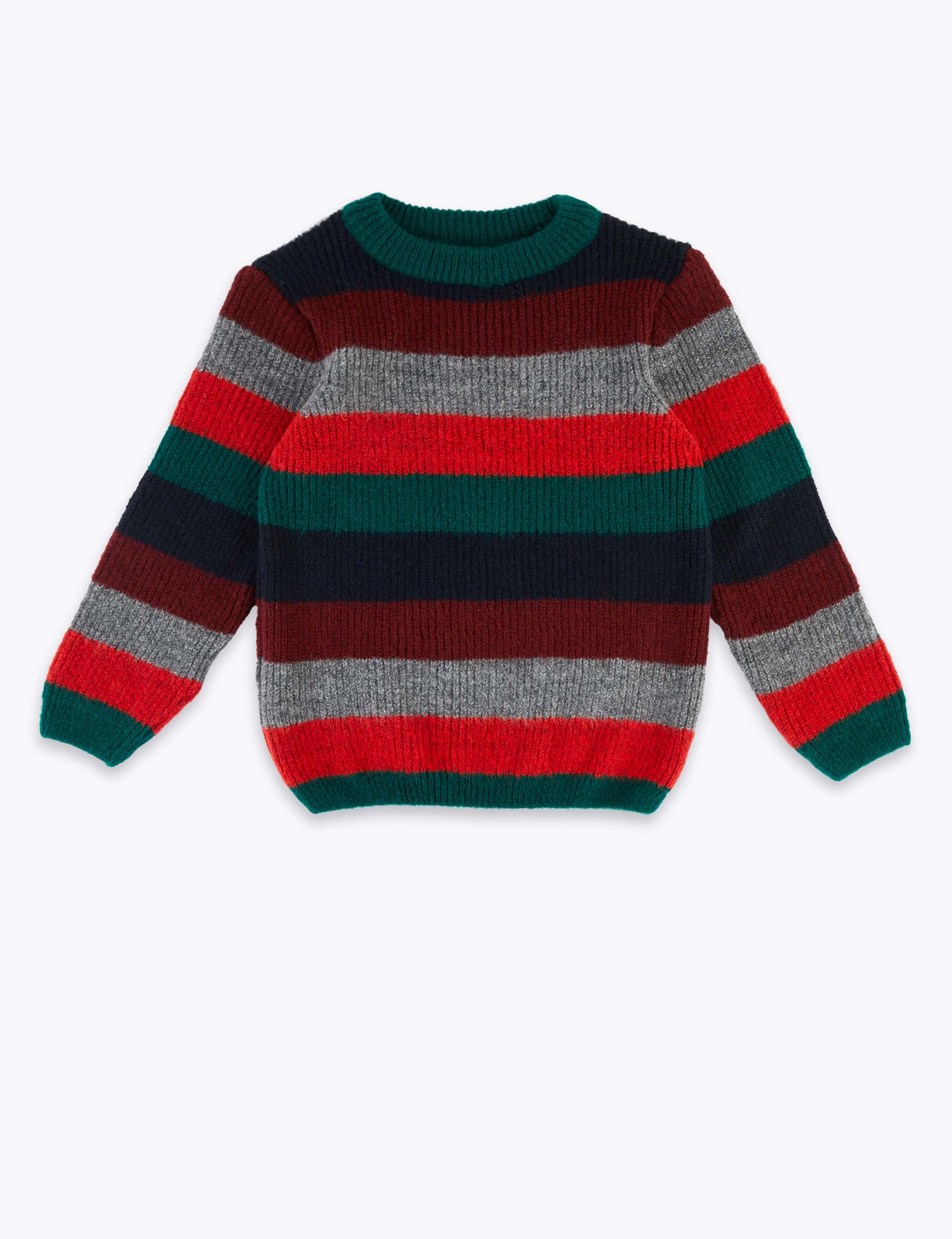 Striped Knitted Jumper (2-7 Yrs) 2 of 4