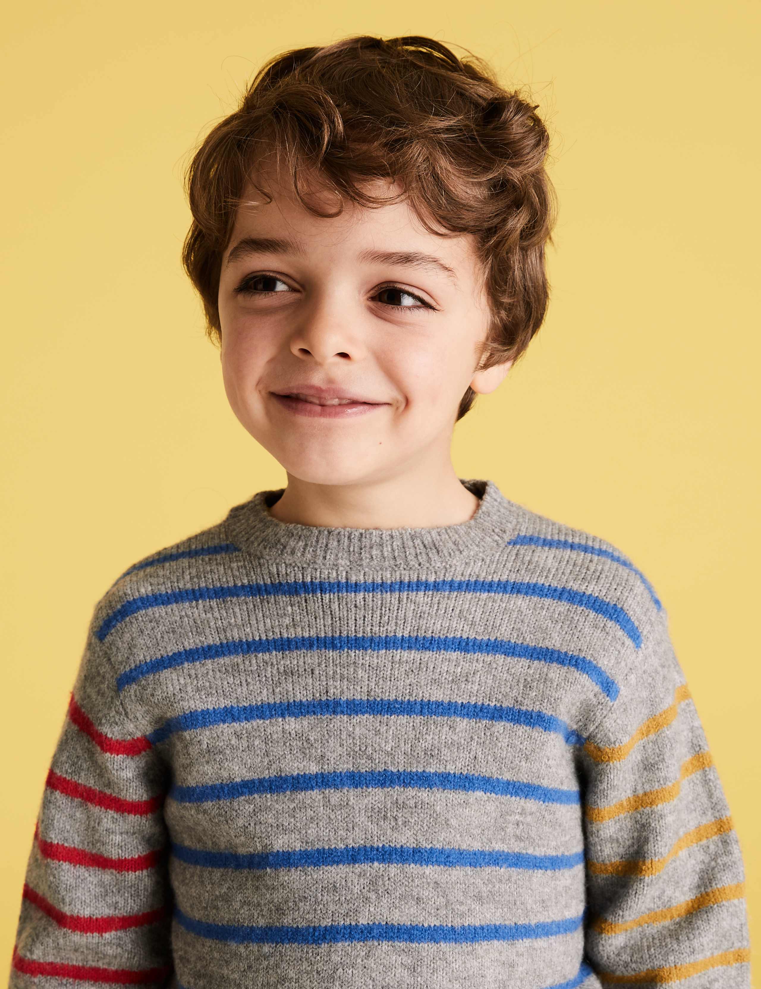 Knitted Easy Striped Jumper (2-7 Yrs) 1 of 4