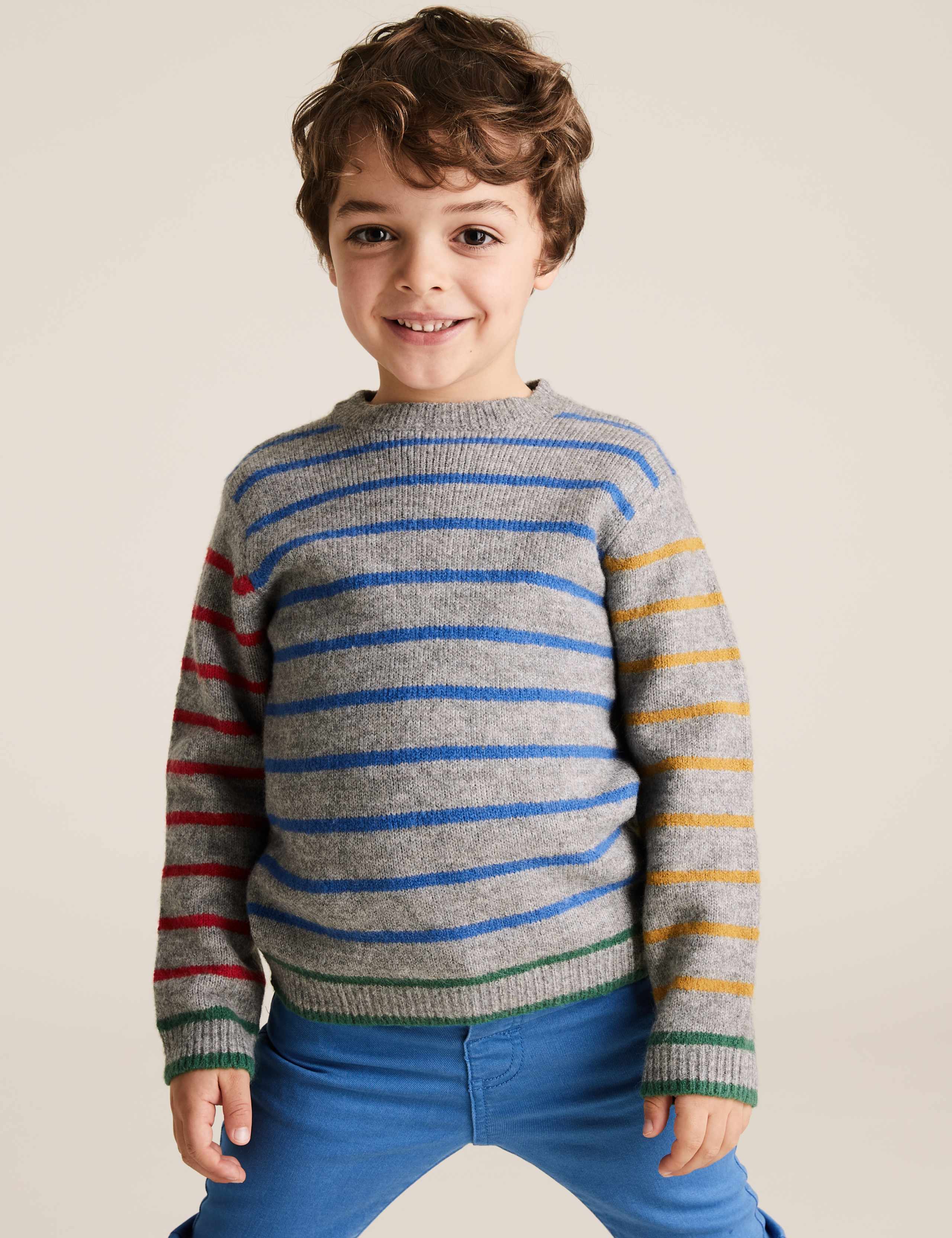 Knitted Easy Striped Jumper (2-7 Yrs) 3 of 4