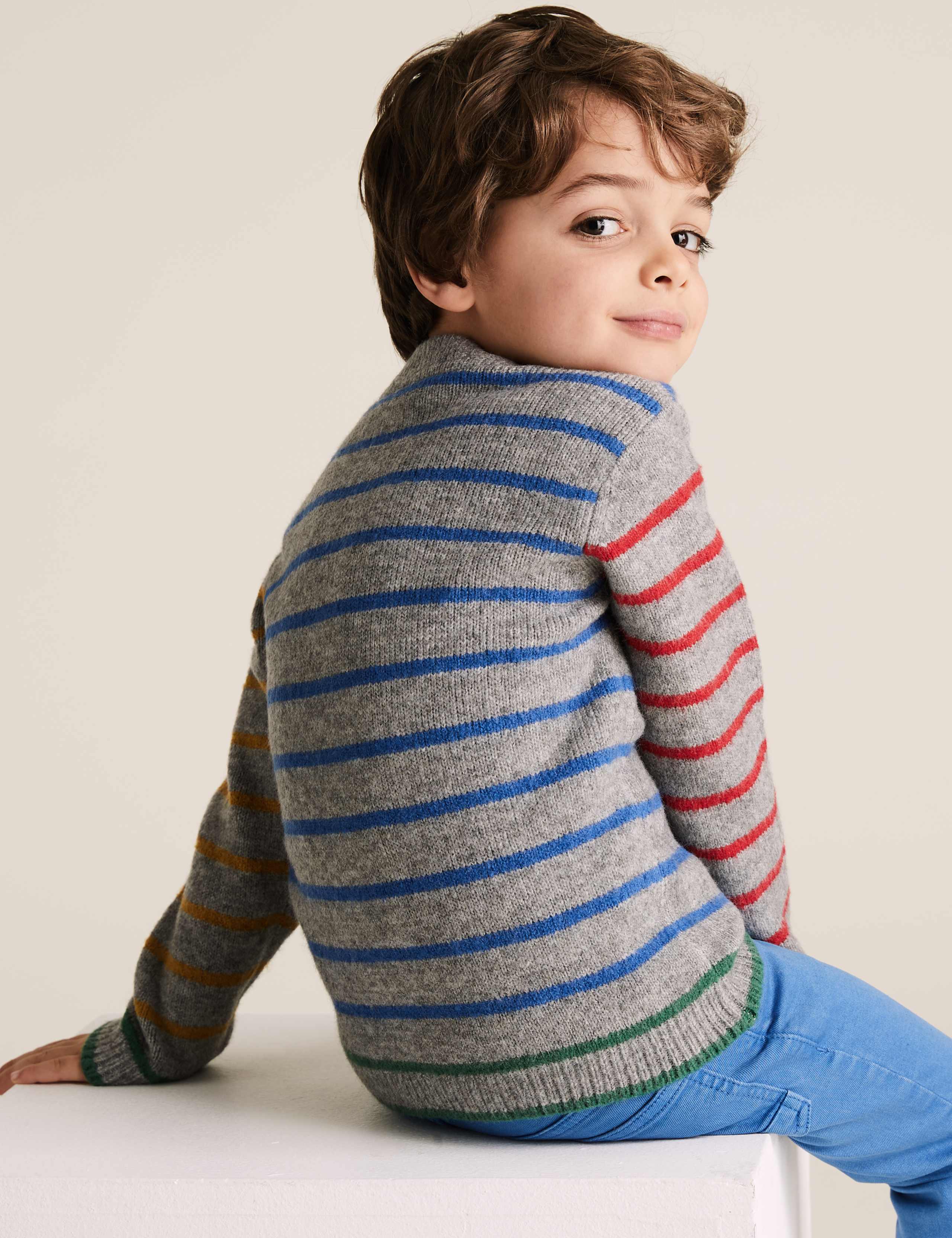 Knitted Easy Striped Jumper (2-7 Yrs) 4 of 4