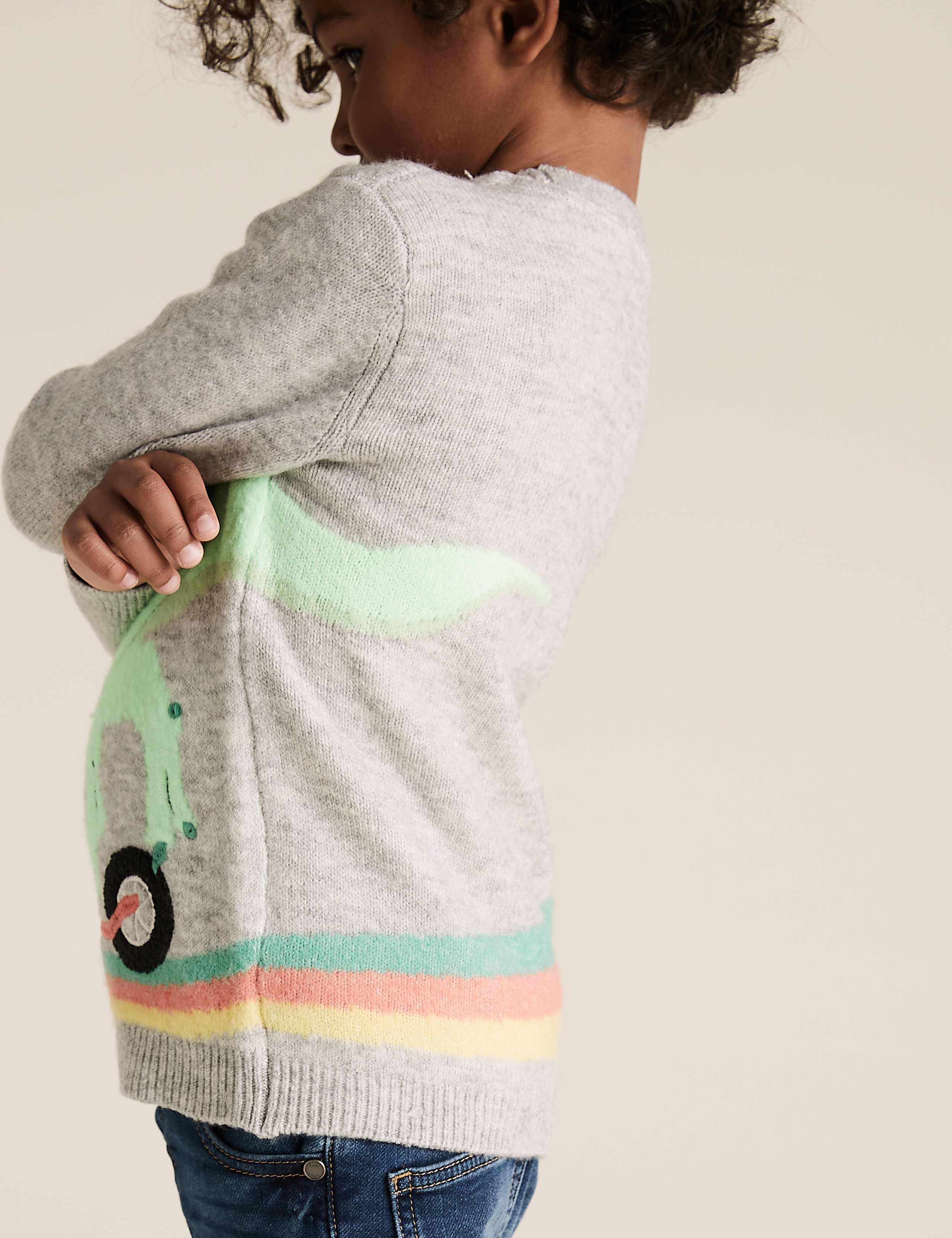 Knitted Scooter Dinosaur Jumper (2-7 Yrs) 3 of 5