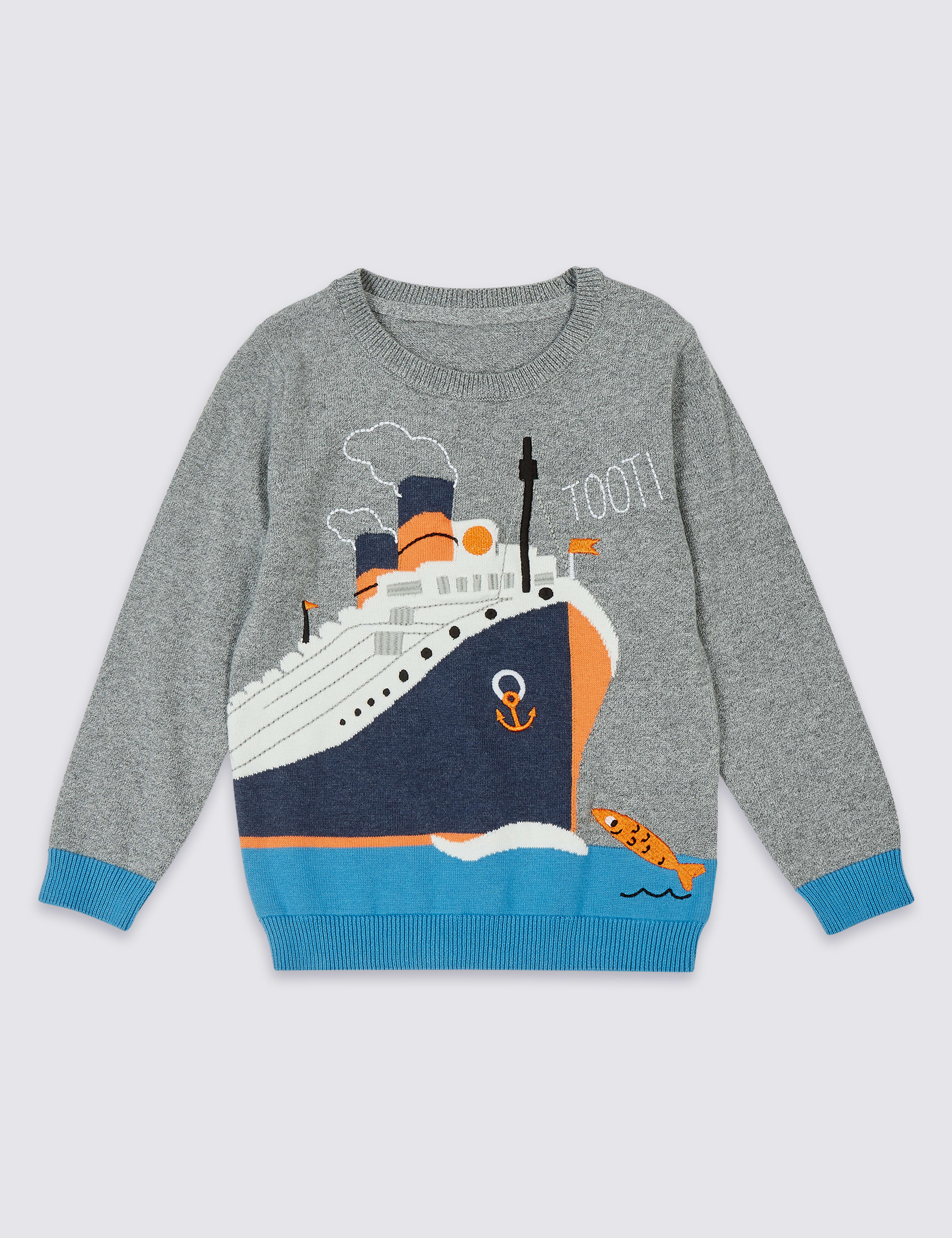 Pure Cotton Ship Jumper (3 Months - 6 Years) 2 of 5