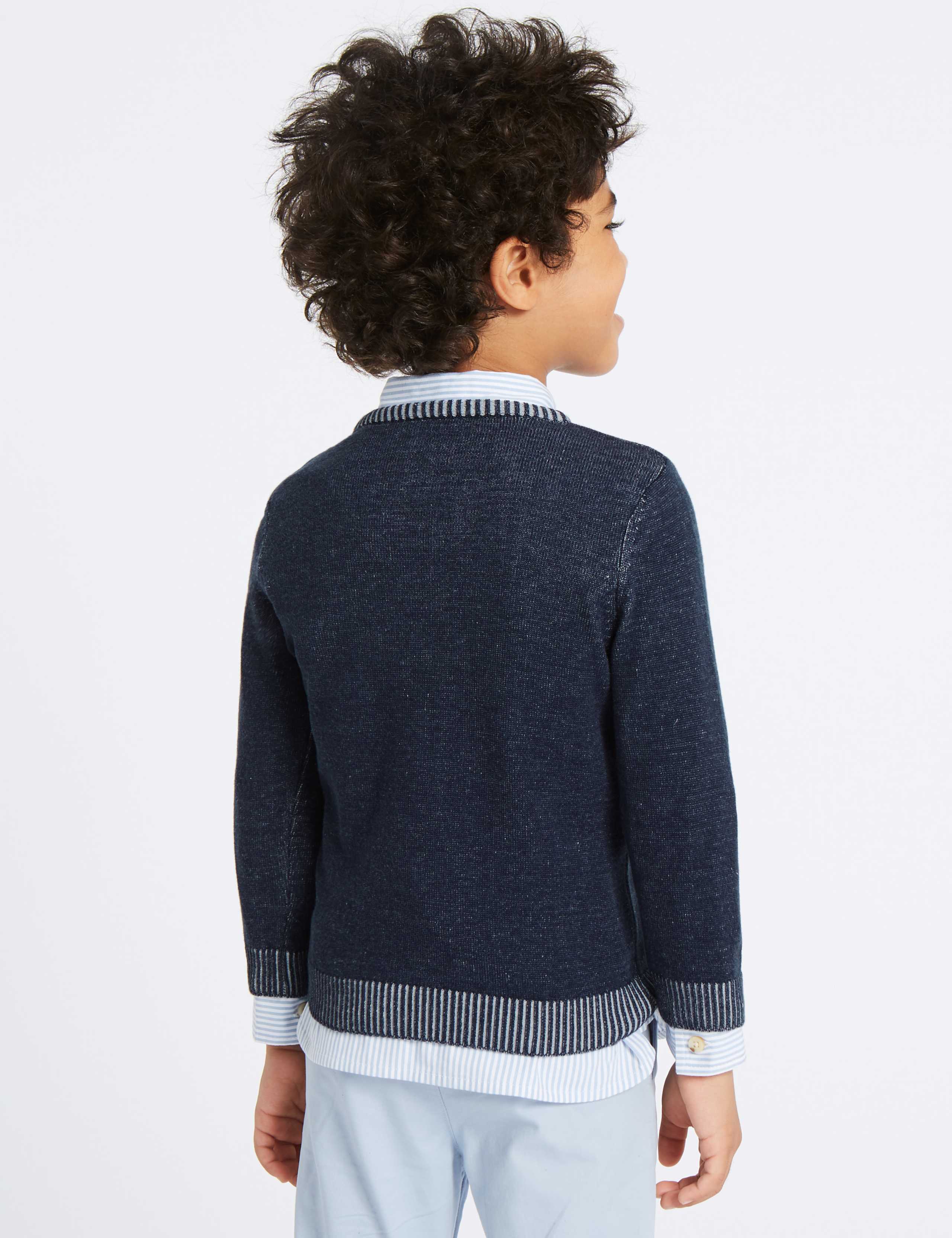 Pure Cotton Knitted Jumper (3 Months - 7 Years) 3 of 3