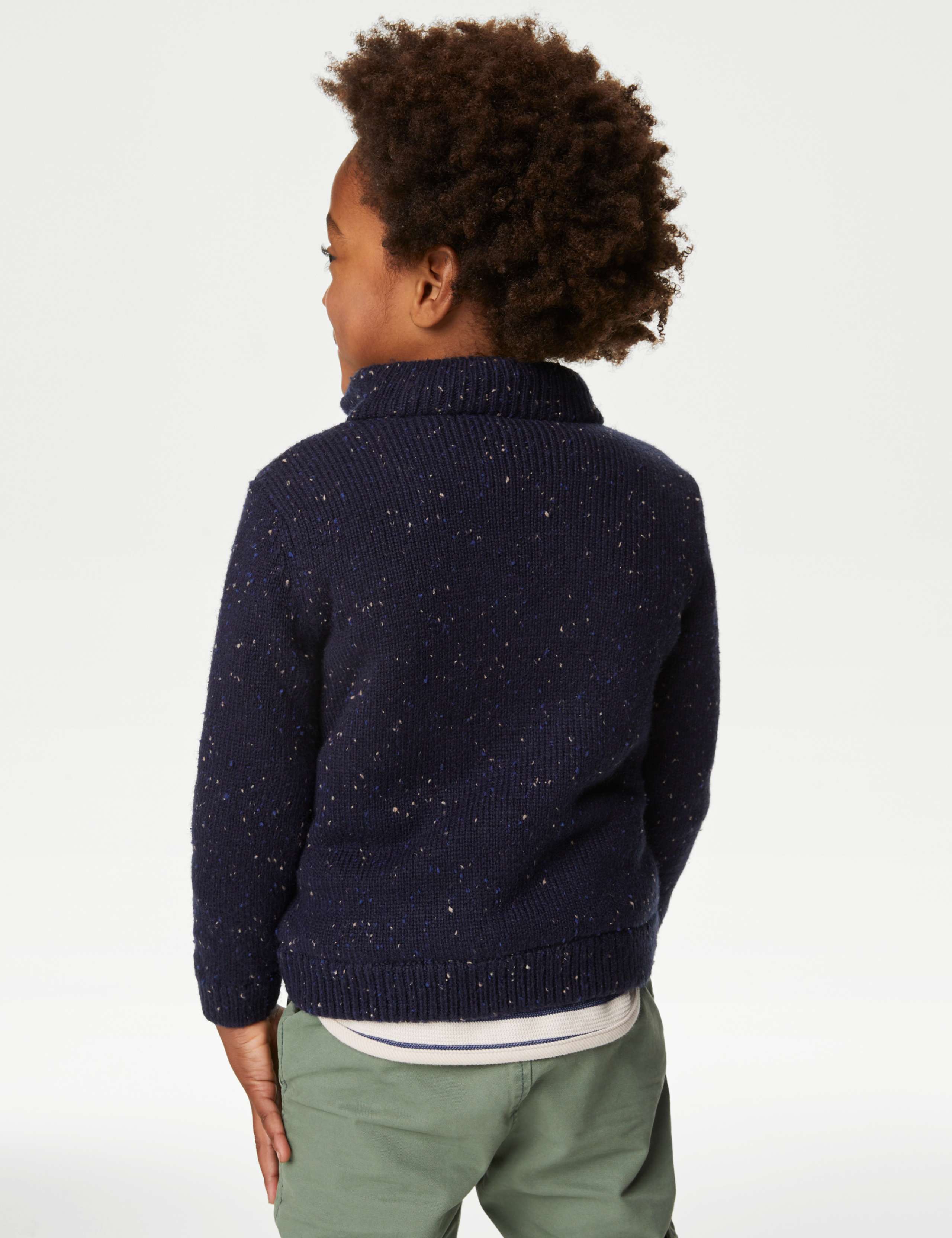 Knitted Borg Lined Zip Through Jumper (2-8 Yrs) 6 of 7