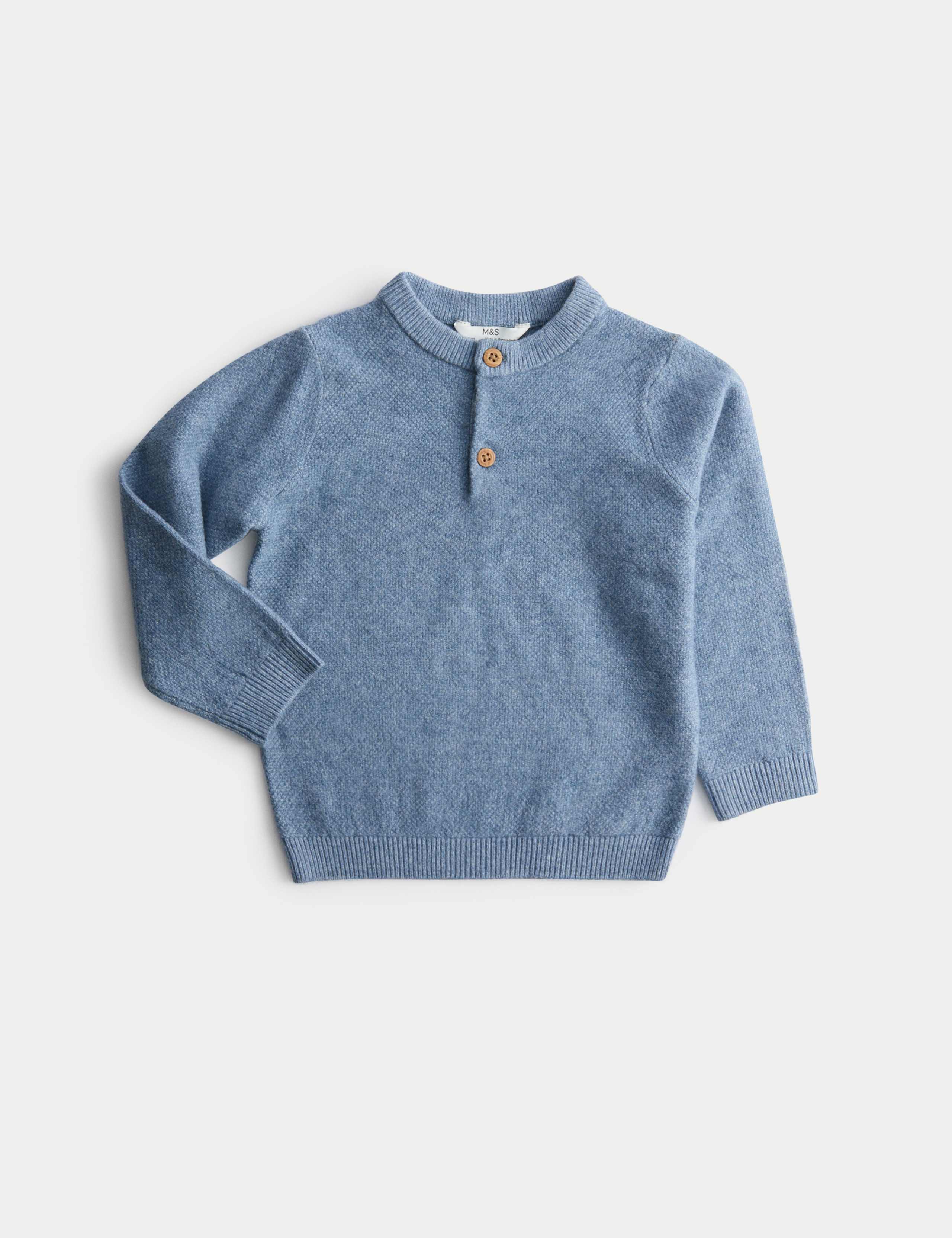 Henley Knitted Jumper (0-8 Yrs) 1 of 4