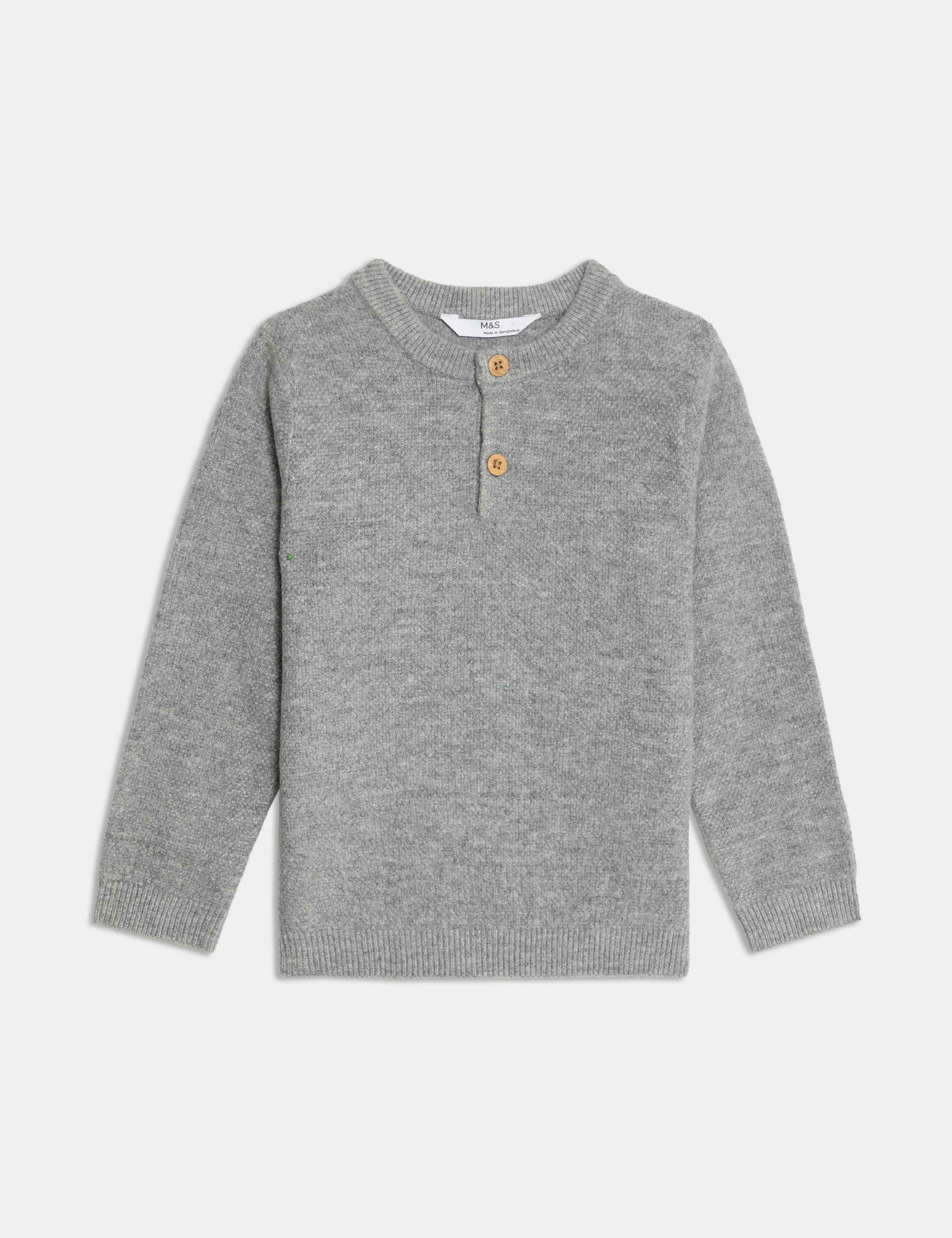 Henley Knitted Jumper (0-8 Yrs) 2 of 4