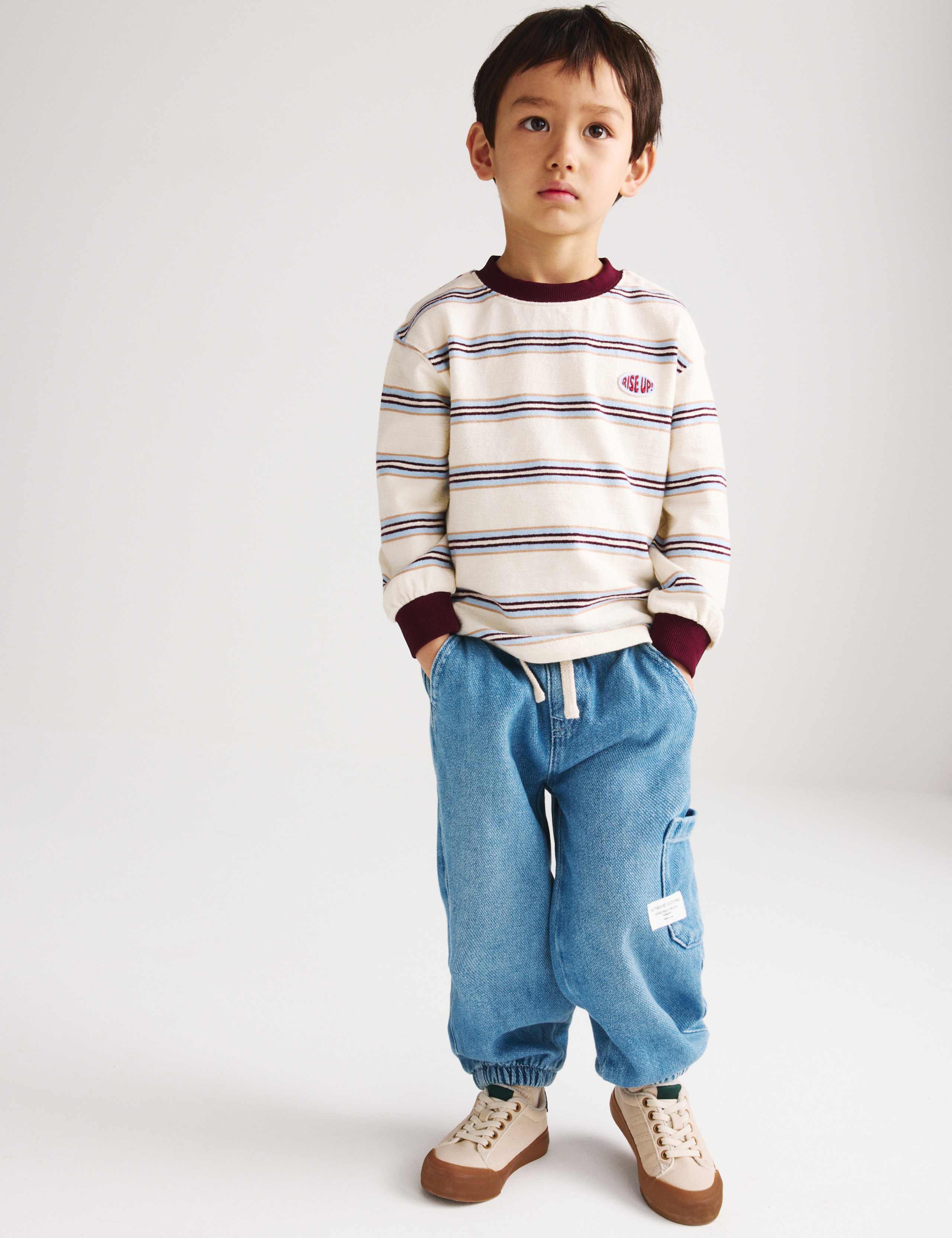 Relaxed Denim Cargo Jeans (2-8 Yrs) 1 of 6
