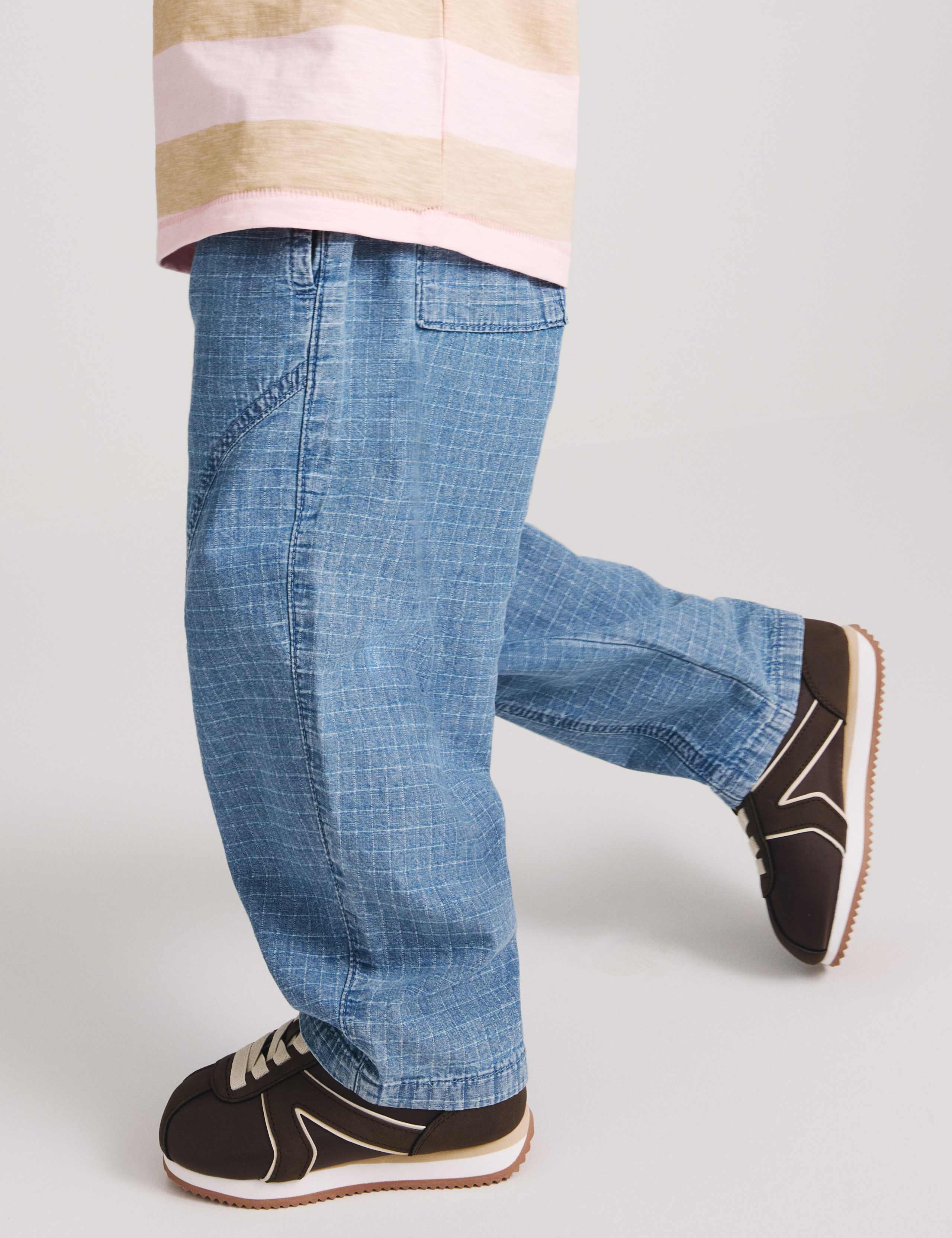 Pure Cotton Ripstop Barrel Jeans (2-8 Yrs) 3 of 8