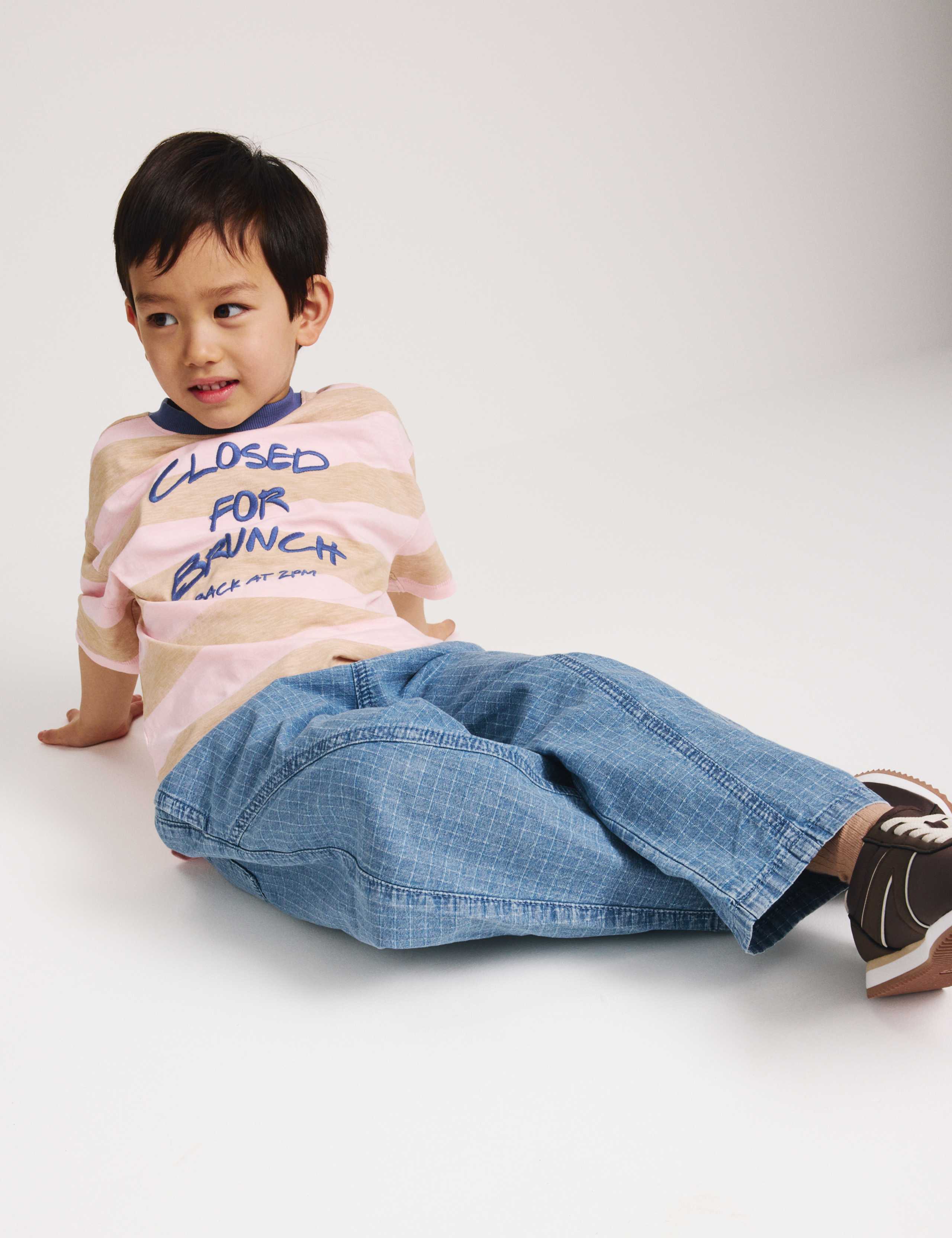 Pure Cotton Ripstop Barrel Jeans (2-8 Yrs) 4 of 8