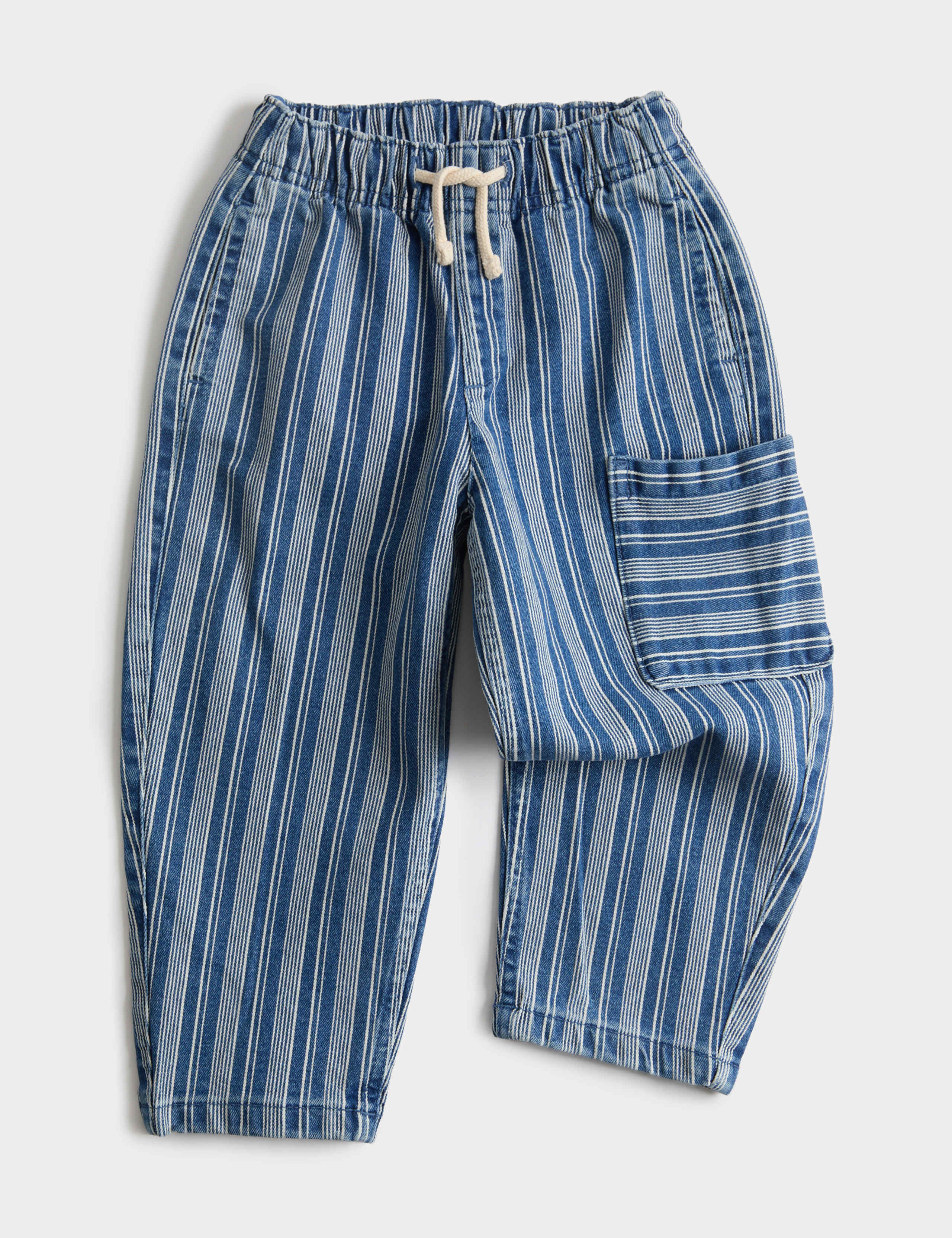 Cotton Rich Stripe Denim Jeans (2-8 Yrs) 1 of 2