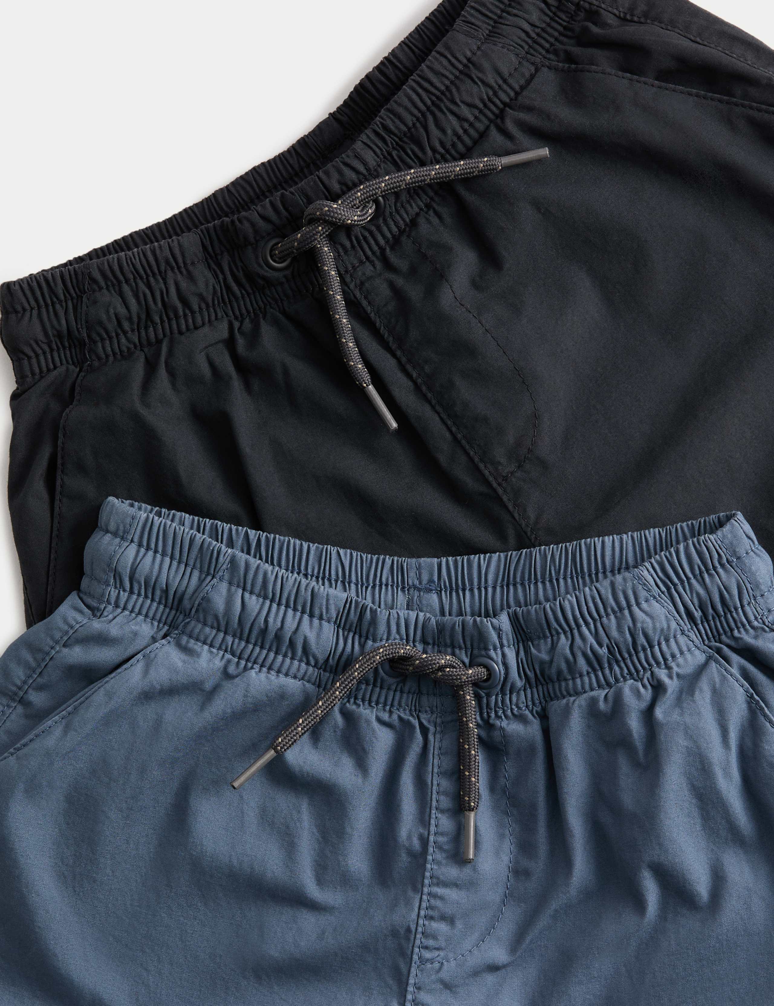 2 Pack Cotton Rich Pull On Trousers (2-8 Yrs) 2 of 3