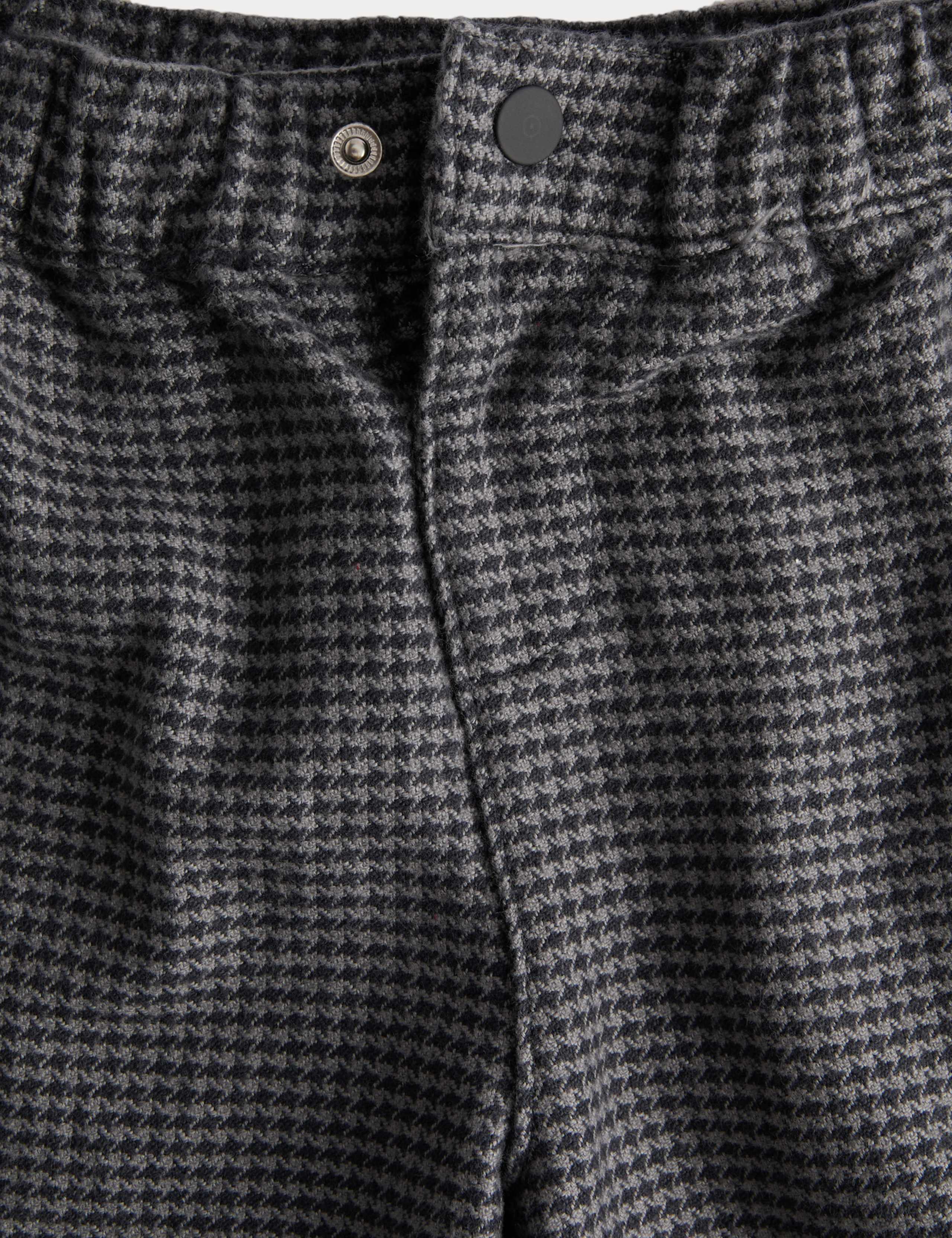 Pure Cotton Micro Check Trousers (2-8 Yrs) 2 of 3