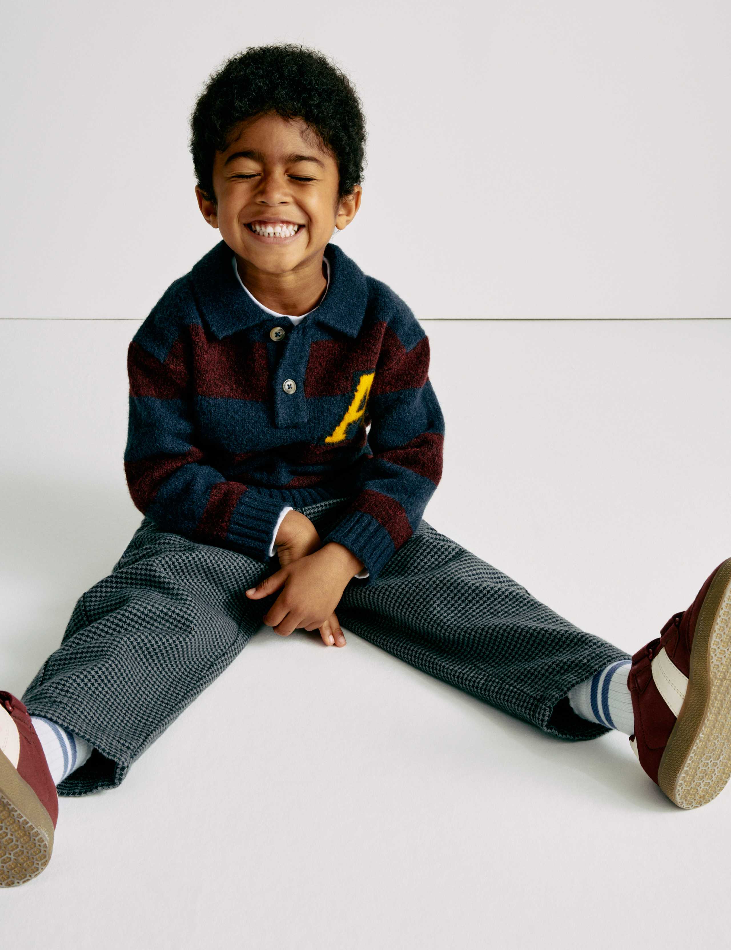 Pure Cotton Micro Check Trousers (2-8 Yrs) 5 of 6