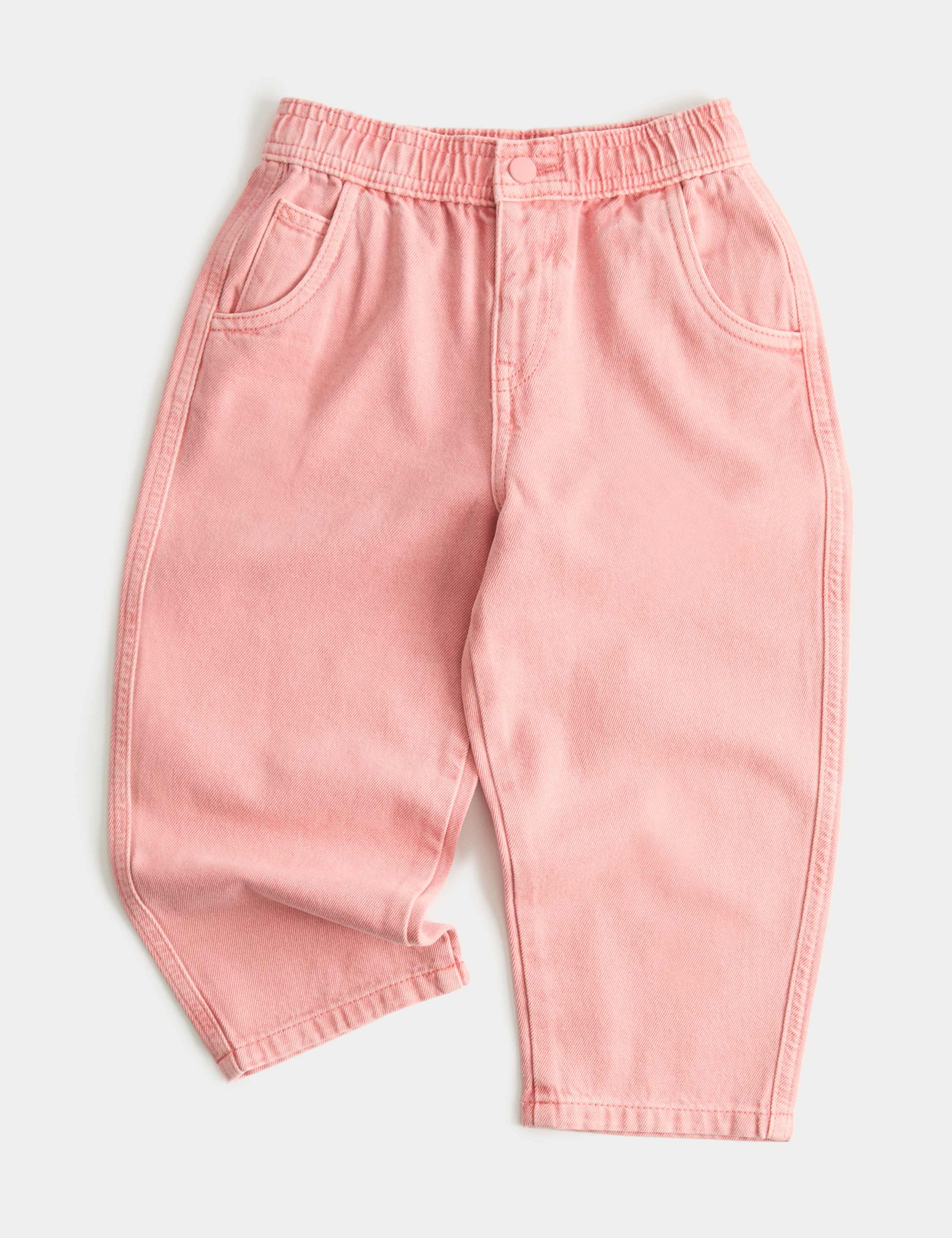 Pure Cotton Barrel Leg Jeans (2-8 Yrs) 1 of 2