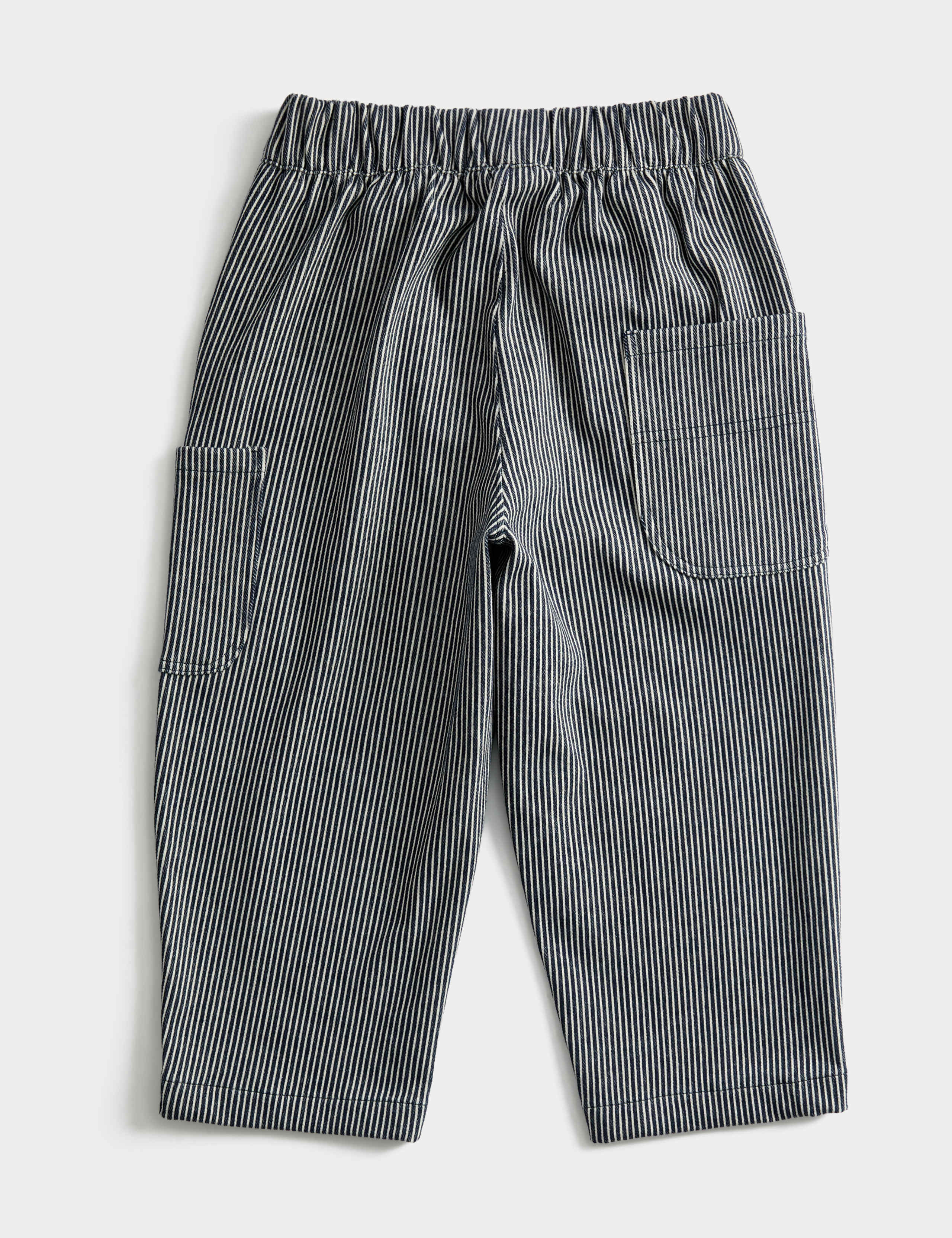 Barrel Fit Cotton Blend Striped Trousers (12 Months - 8 Yrs) 2 of 3