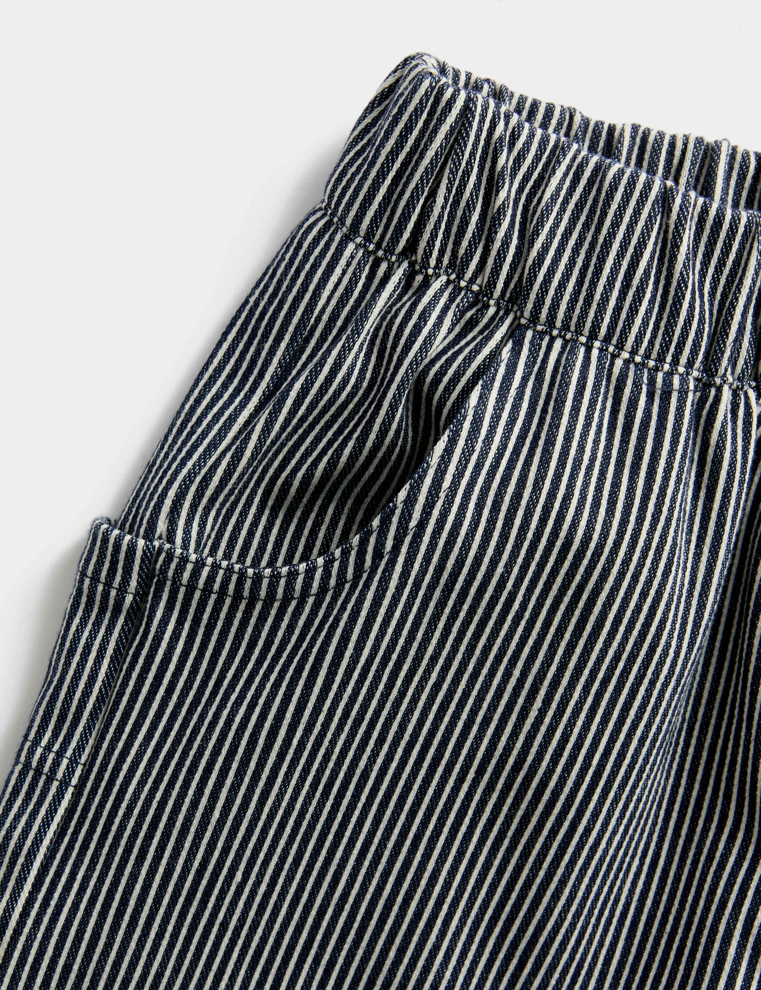 Barrel Fit Cotton Blend Striped Trousers (12 Months - 8 Yrs) 3 of 3