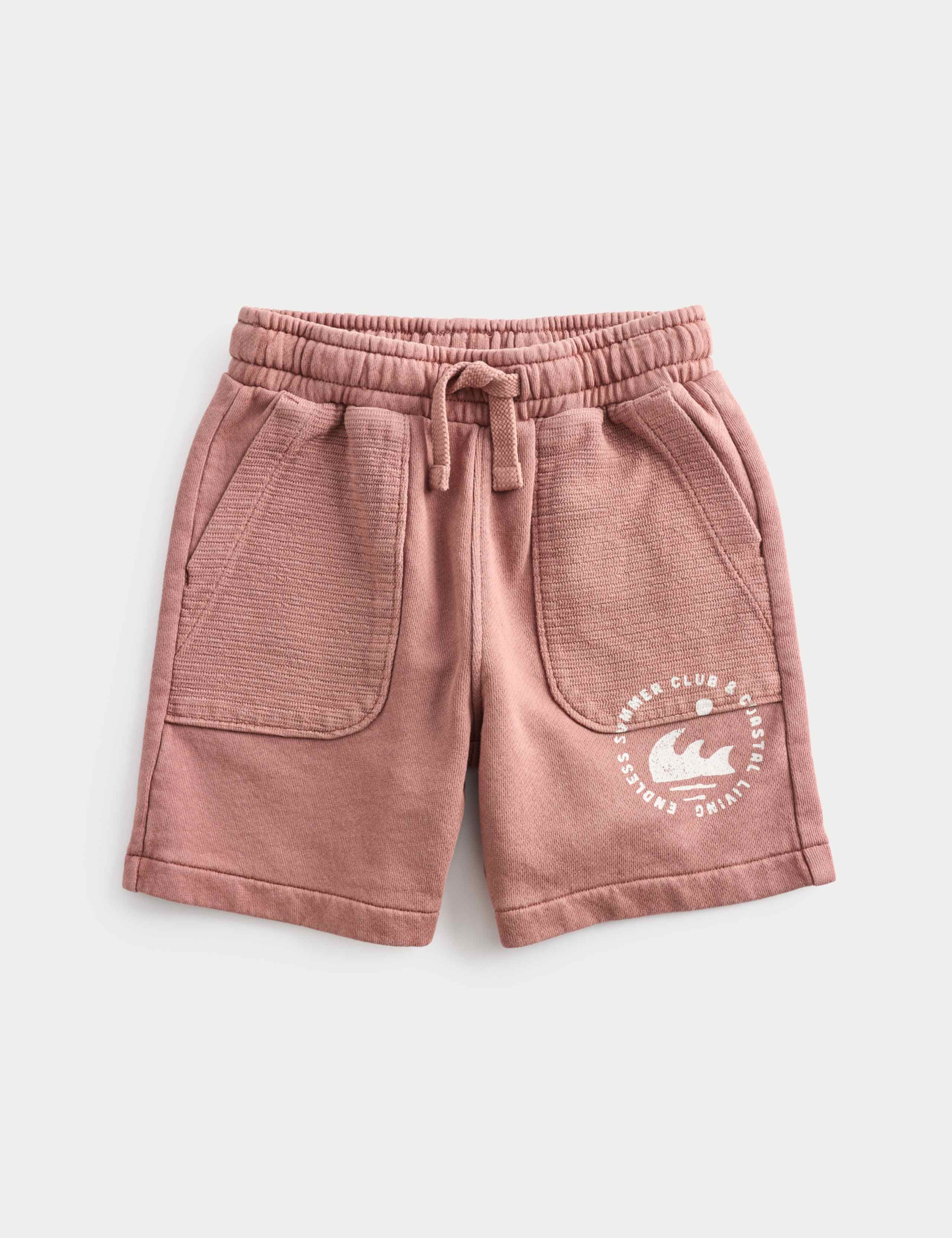 Pure Cotton Jersey Summer Club Shorts (2-8 Yrs) 2 of 2
