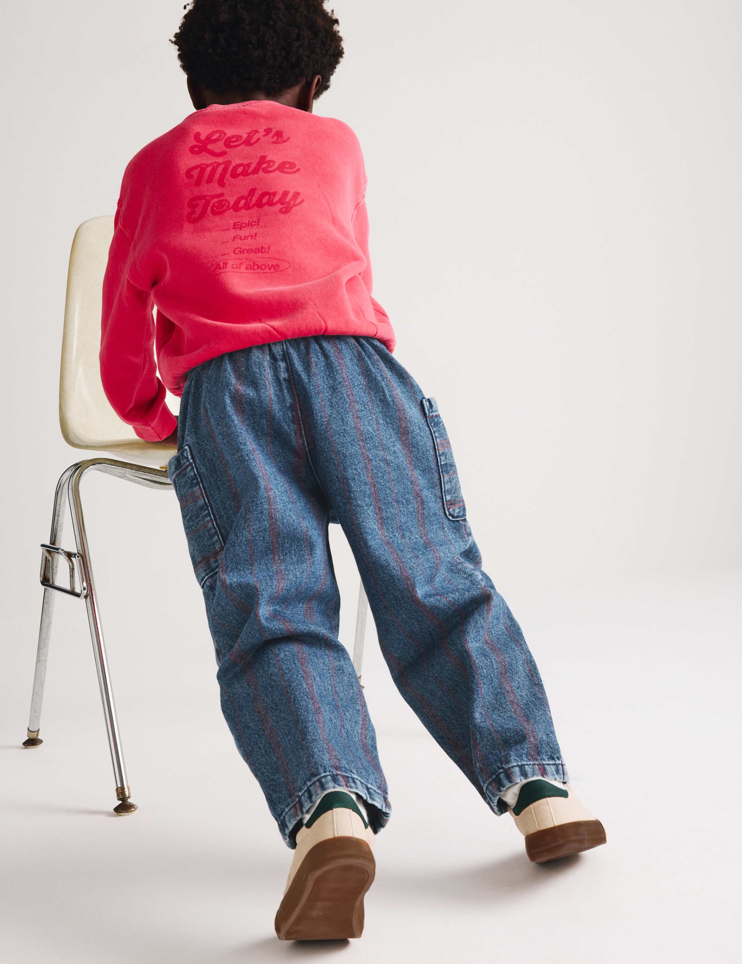 Relaxed Pure Cotton Denim Striped Jeans (2-8 Yrs) 4 of 6