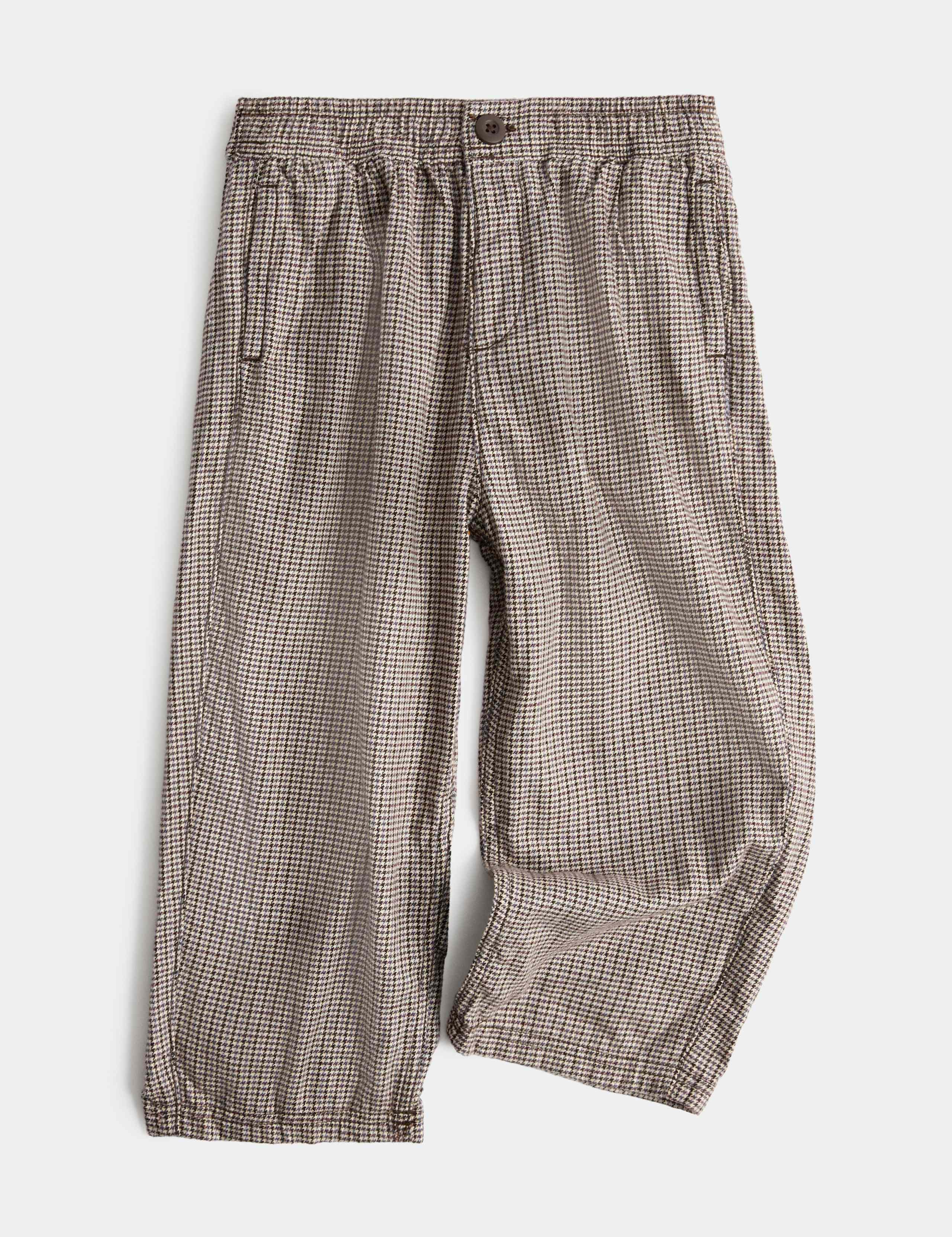 Pure Cotton Checked Trousers (2-8 Yrs) 2 of 6