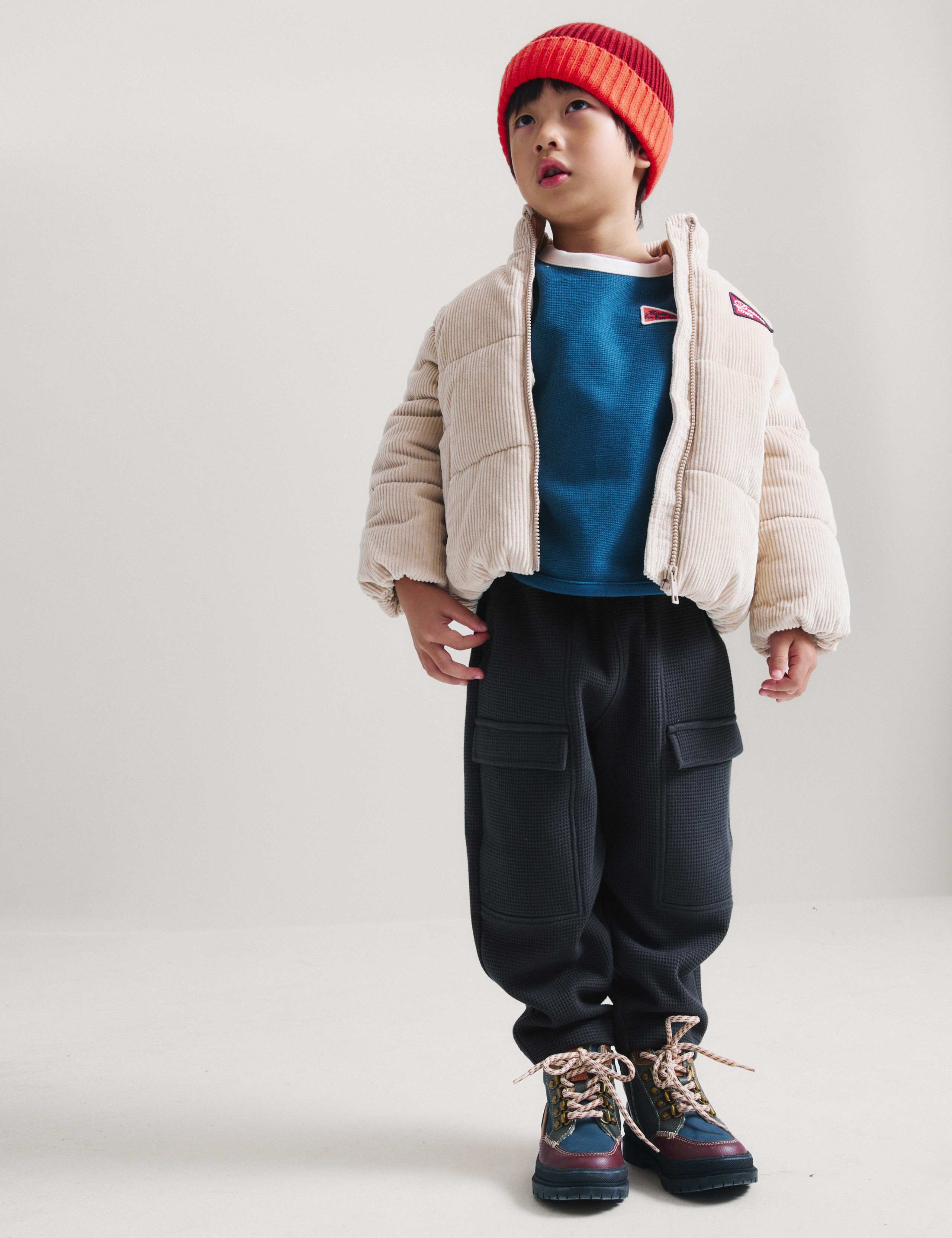 Pure Cotton Waffle Cargo Joggers (2-8 Yrs) 5 of 6
