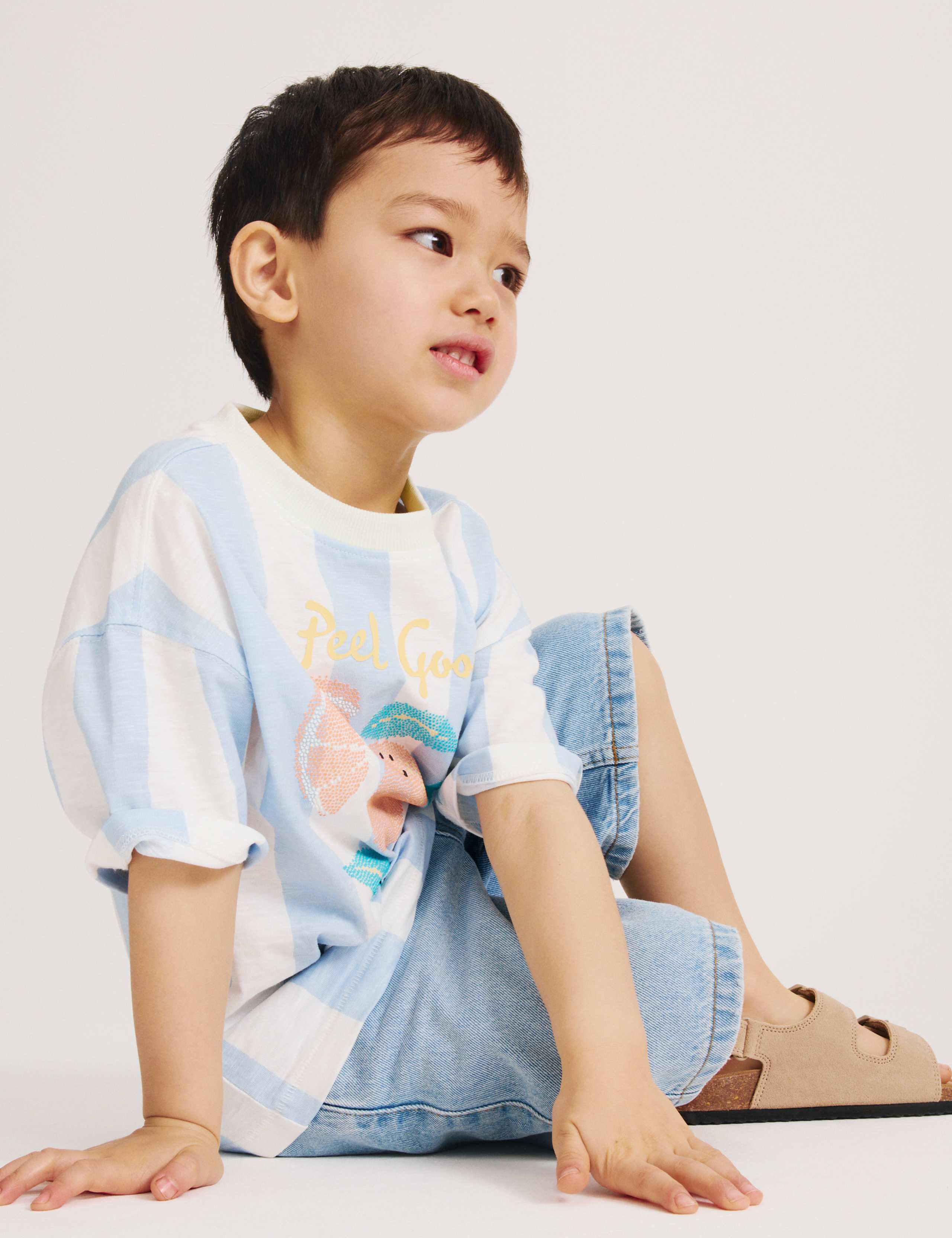 Pure Cotton Light Wash Denim Shorts (2-8 Yrs) 5 of 5