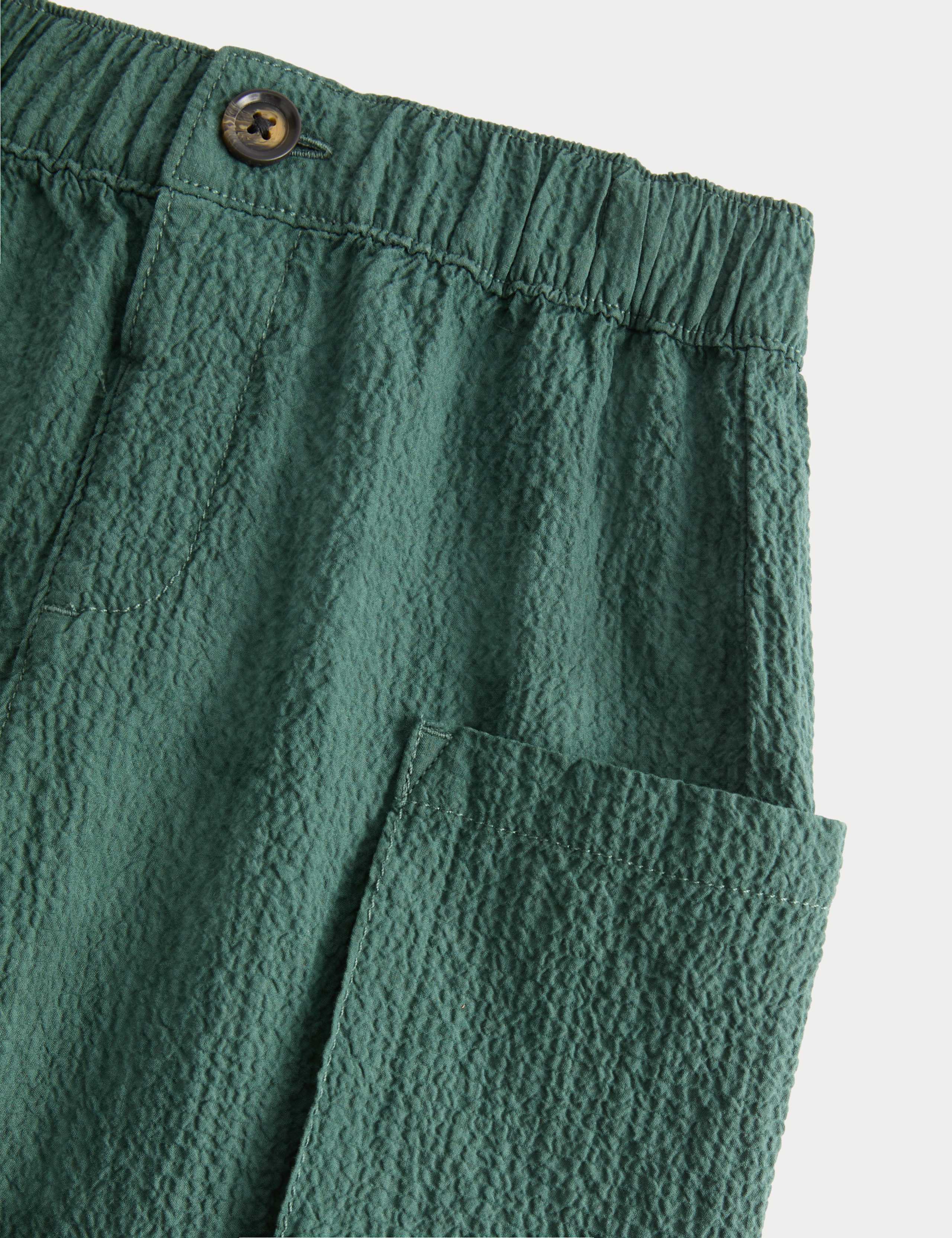 Cotton Rich Seersucker Cargo Shorts (2-8 Years) 2 of 2