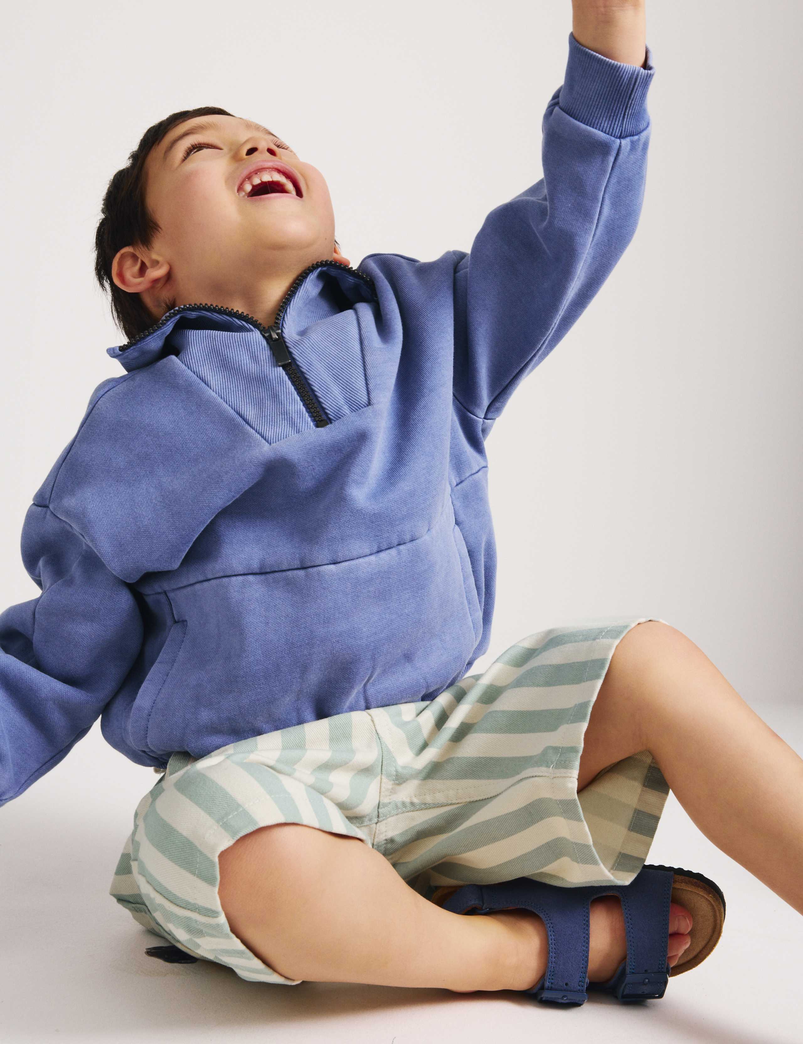 Pure Cotton Denim Striped Shorts (2-8 Yrs) 4 of 7