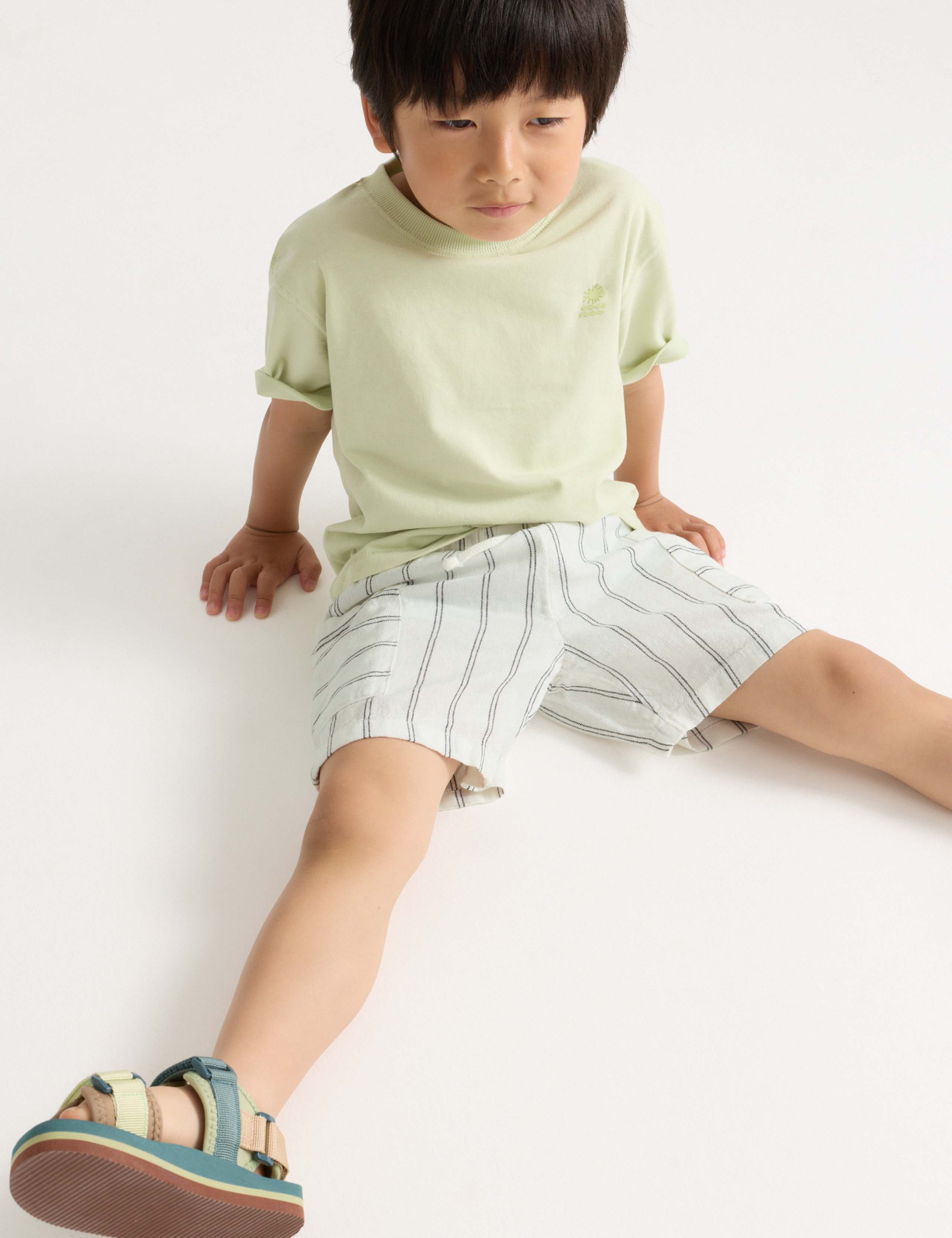 Linen Blend Cargo Shorts (2-8 Yrs) 5 of 7