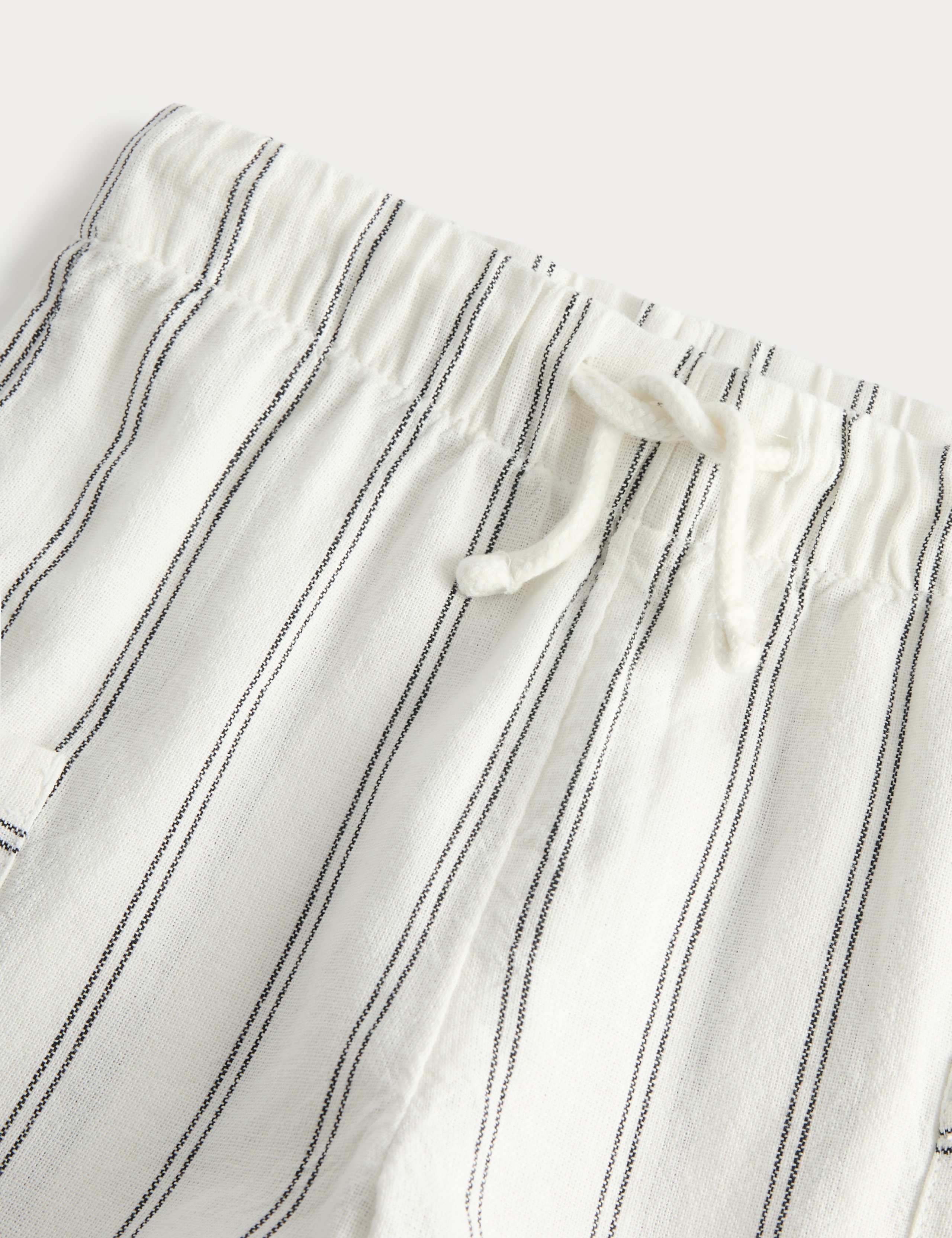 Linen Blend Cargo Shorts (2-8 Yrs) 2 of 2