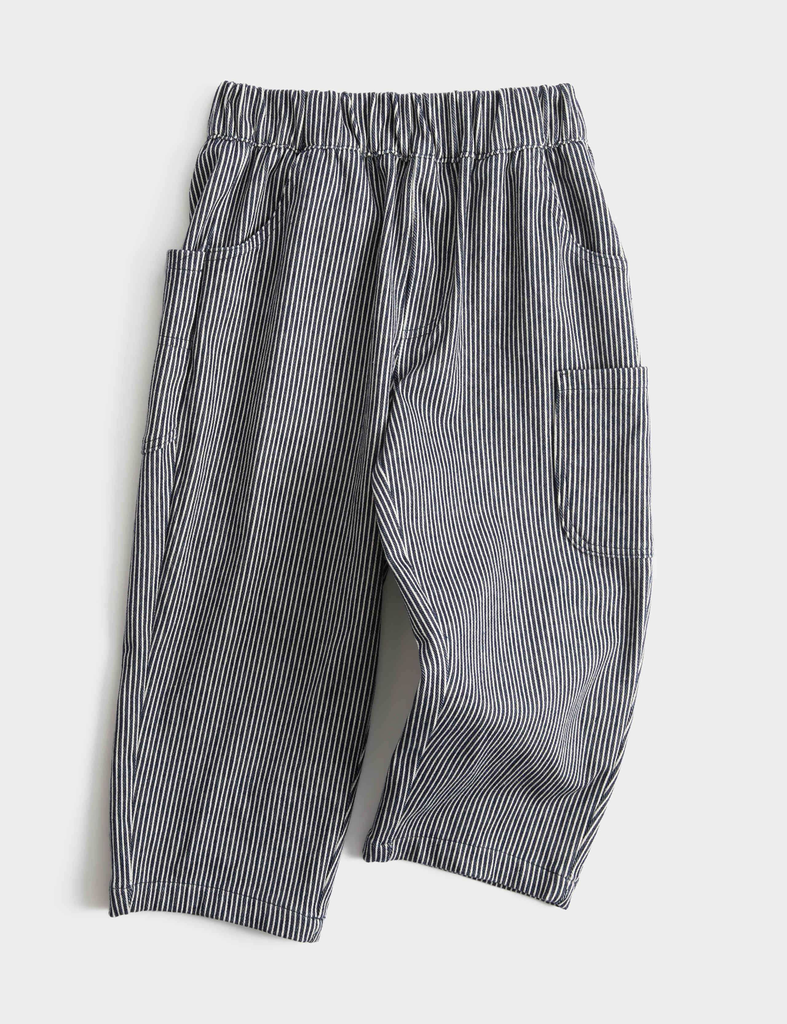 Cotton Blend Striped Balloon Trousers (2-8 Yrs) 1 of 1