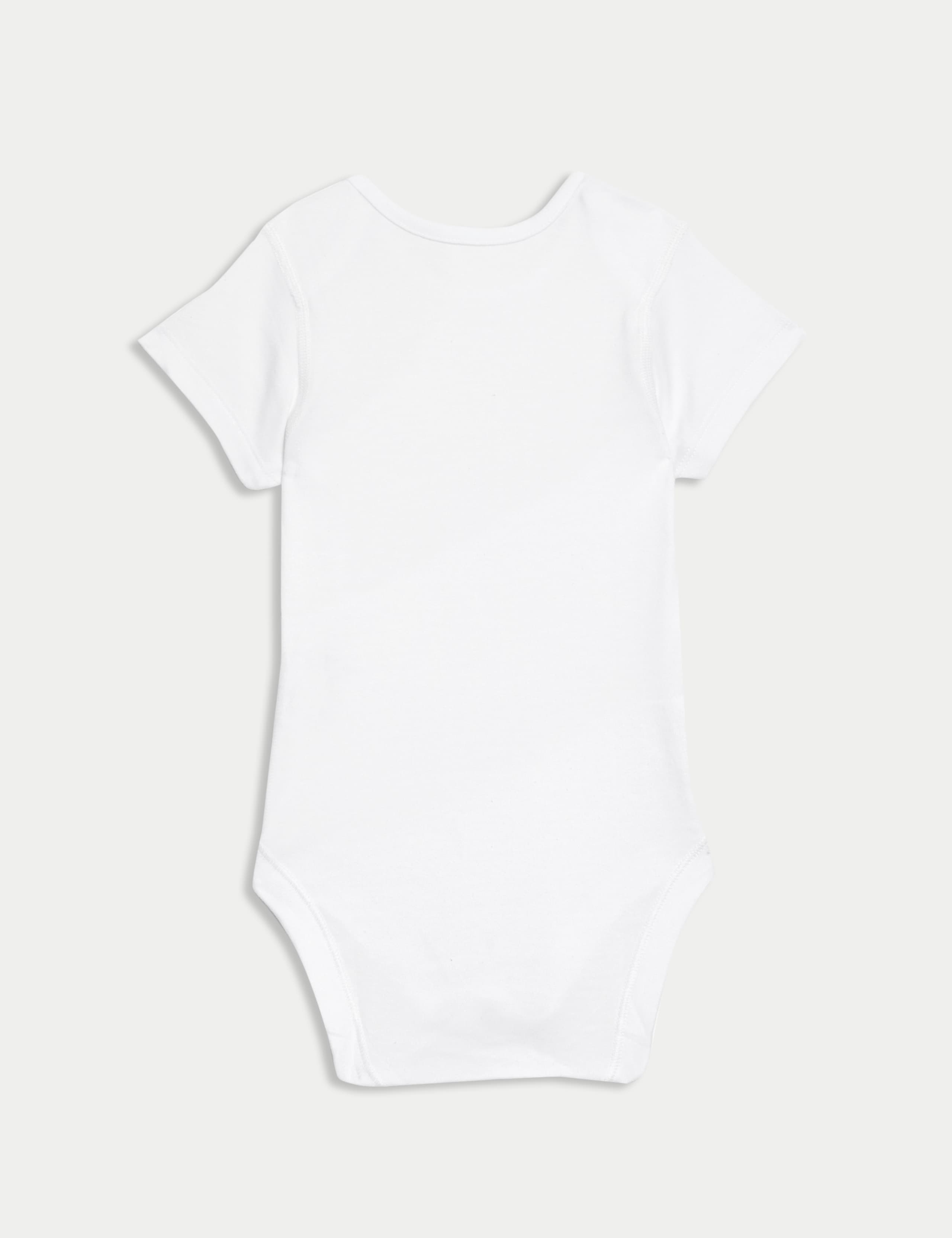 7 Pack Pure Cotton Short Sleeve Bodysuits (5lbs-3 Yrs) 3 of 4