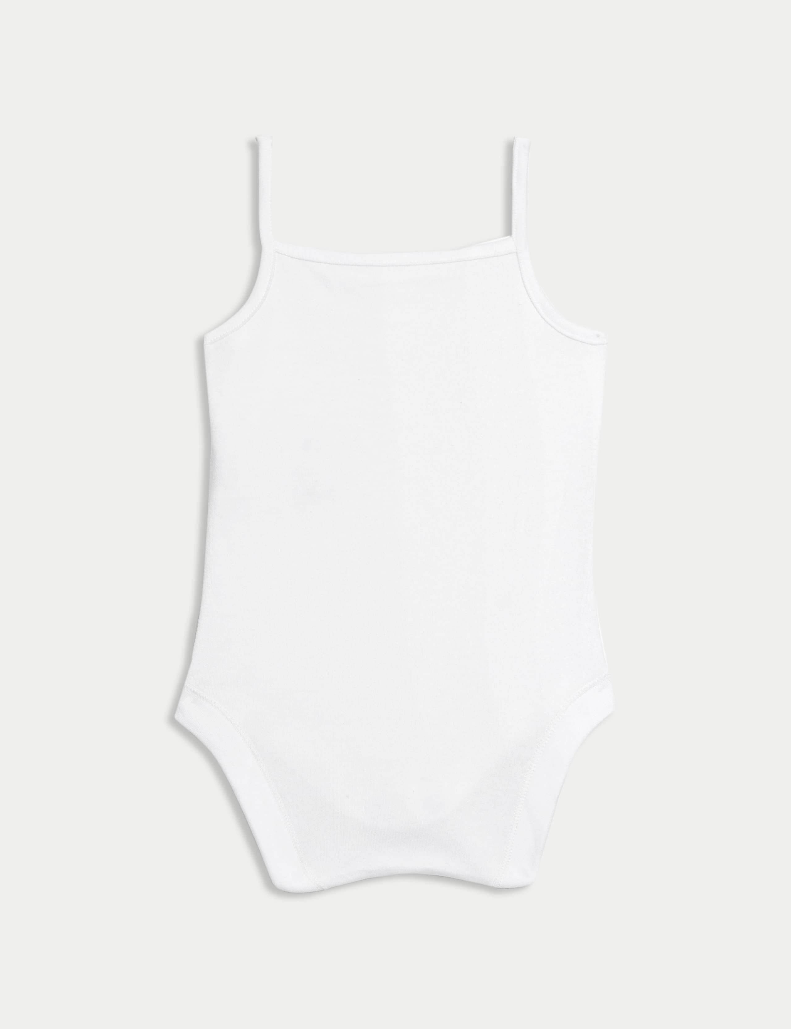 5 Pack Pure Cotton Strappy Bodysuits (6½lbs-3 Yrs) 5 of 9