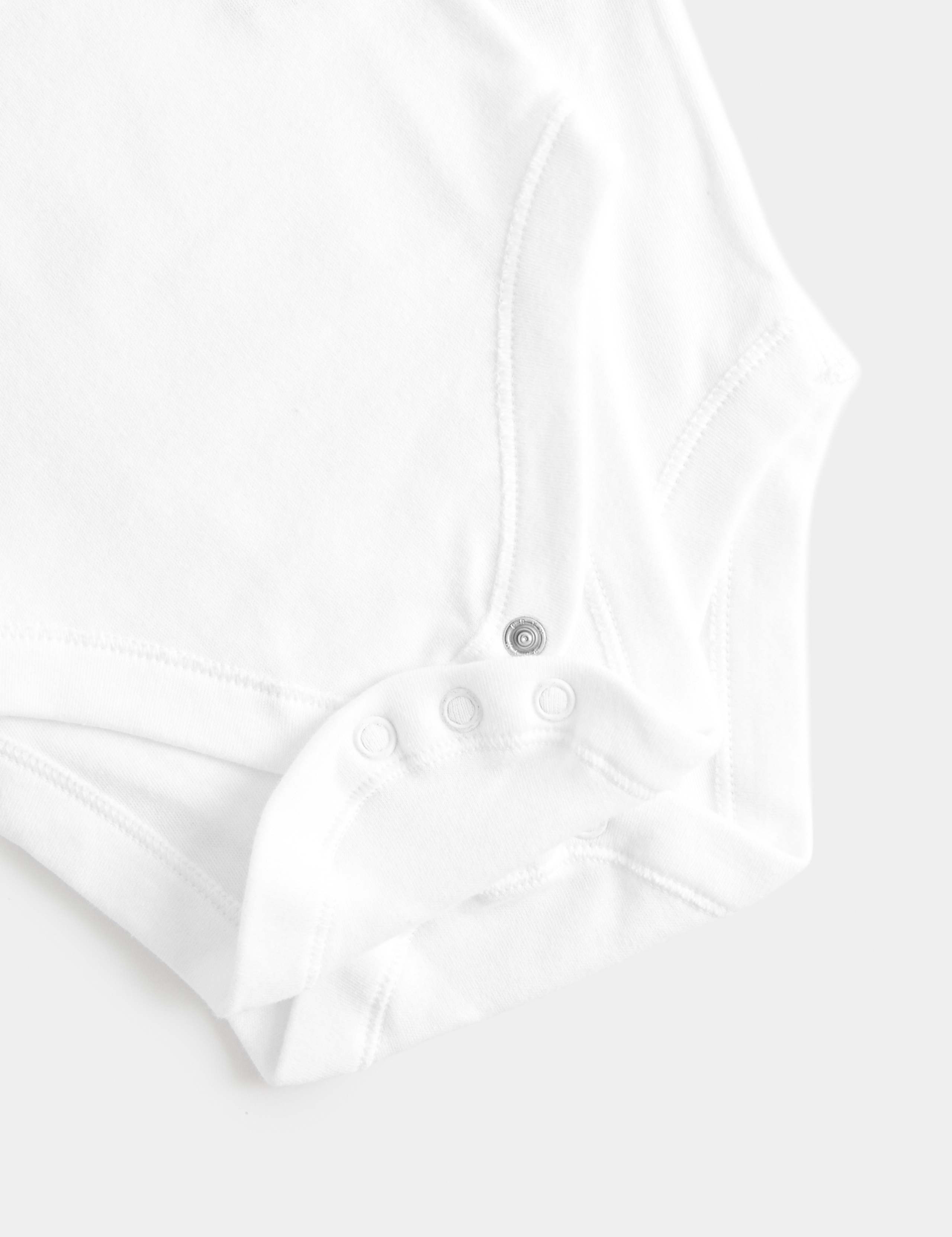 5 Pack Pure Cotton Strappy Bodysuits (6½lbs-3 Yrs) 11 of 12