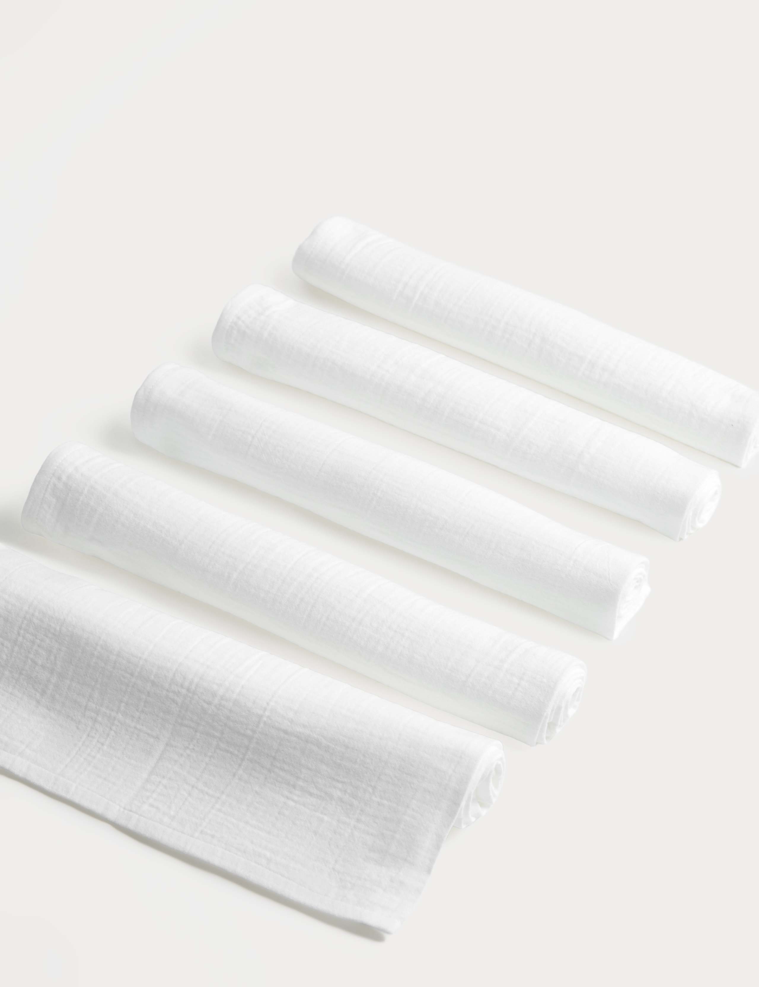 5 Pack Pure Cotton Muslin Squares 2 of 5