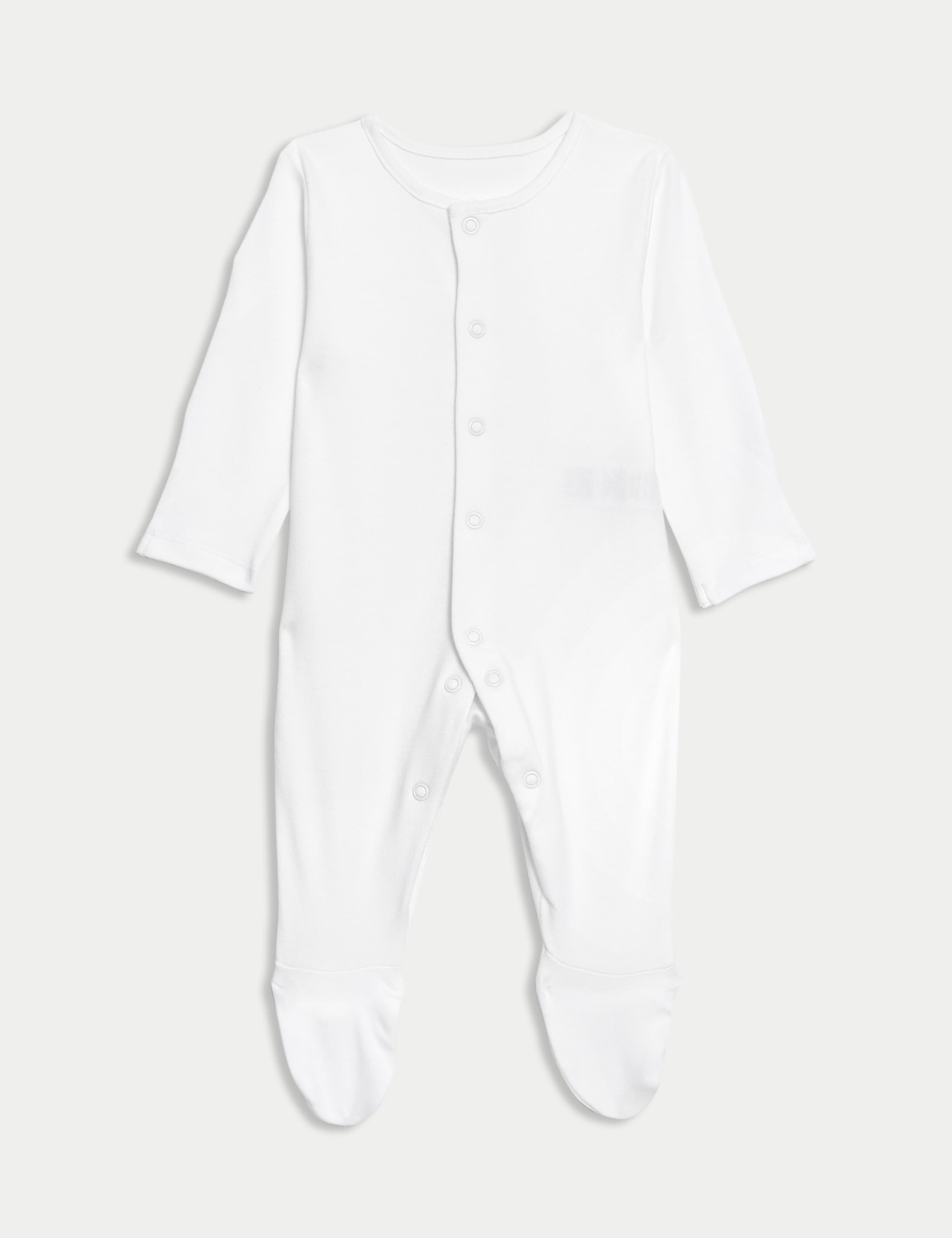 3pk Pure Cotton Sleepsuits (5lbs-3 Yrs) 2 of 5