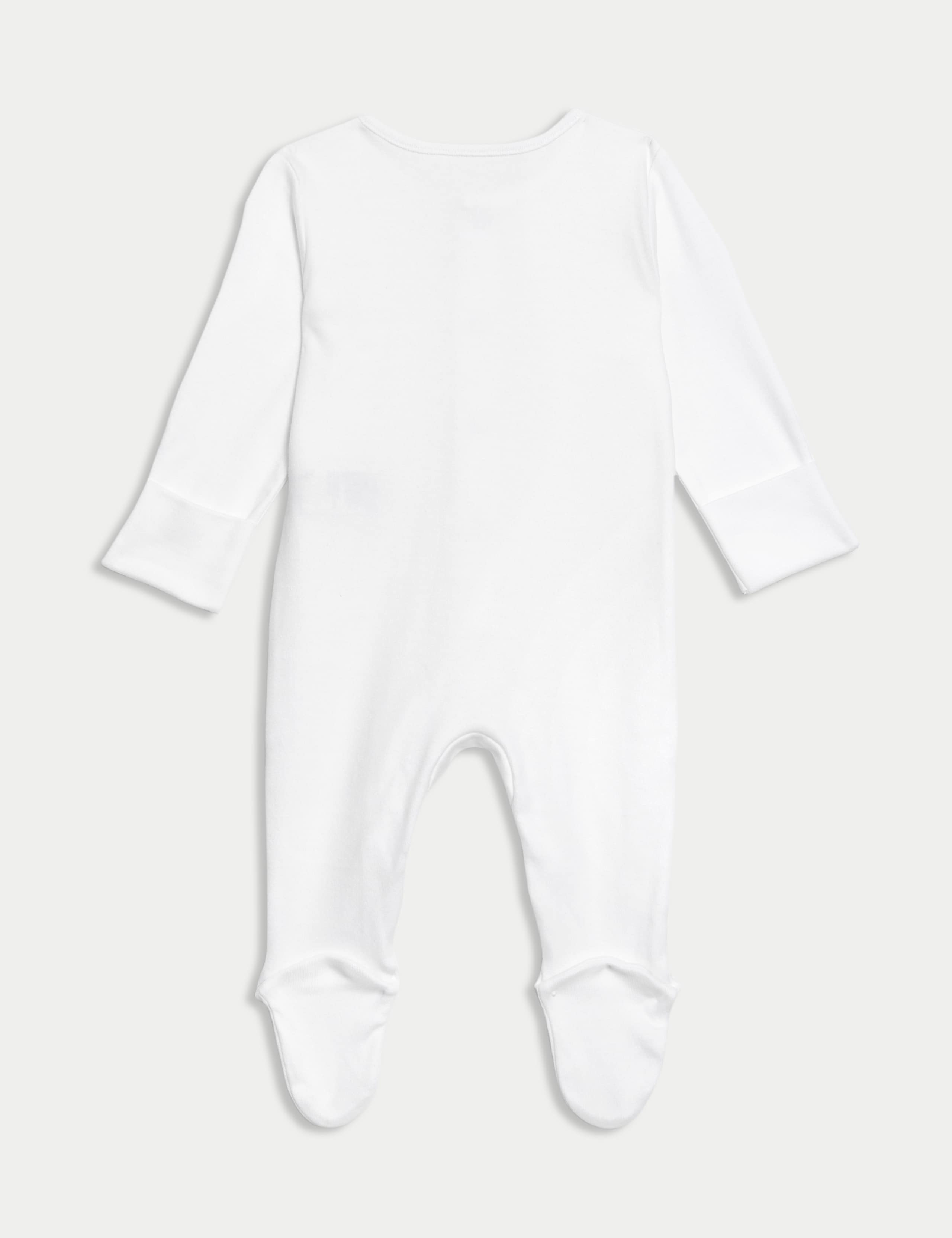 3pk Pure Cotton Sleepsuits (5lbs-3 Yrs) 3 of 5