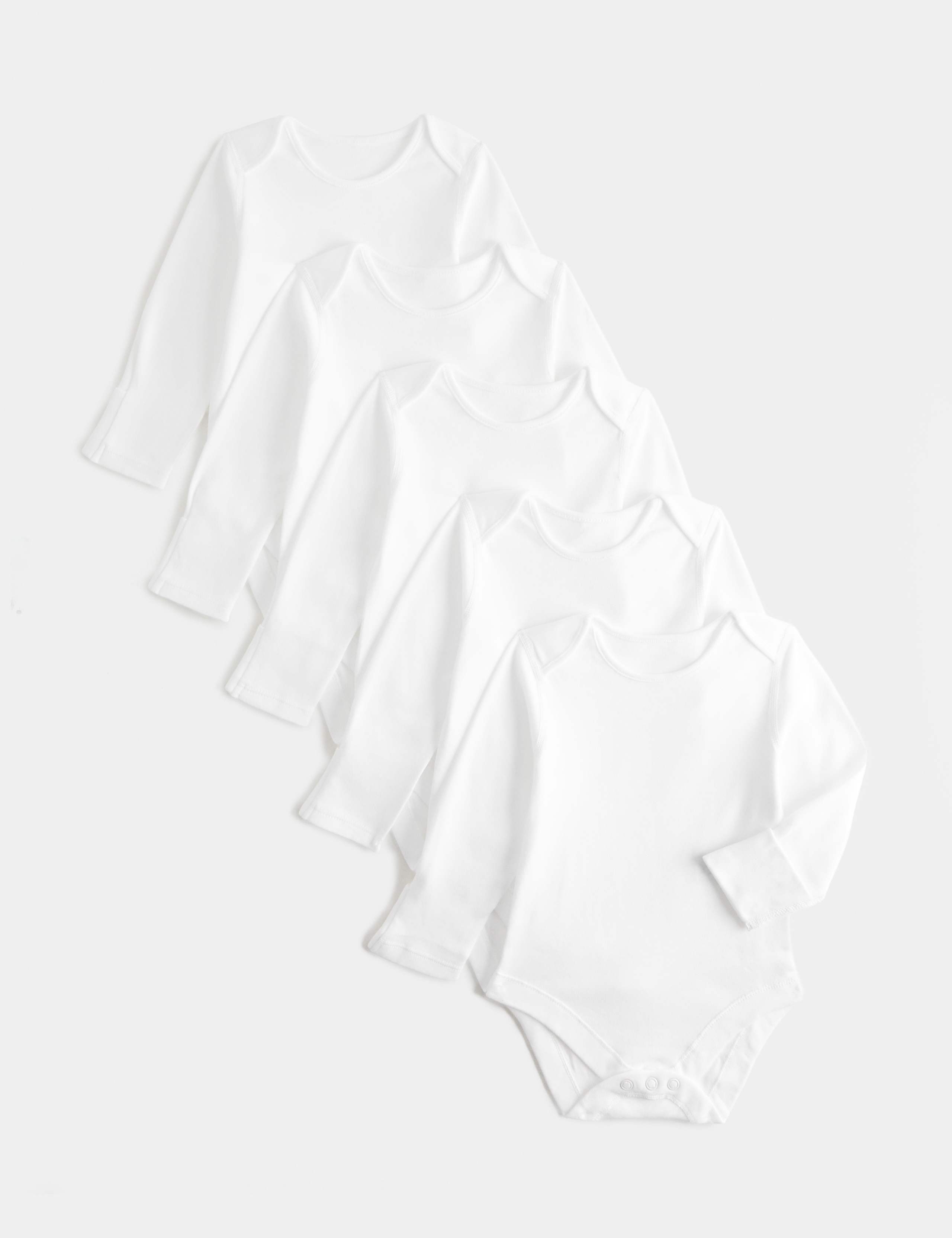5 Pack Pure Cotton Bodysuits (5lbs - 3 Yrs) 1 of 7