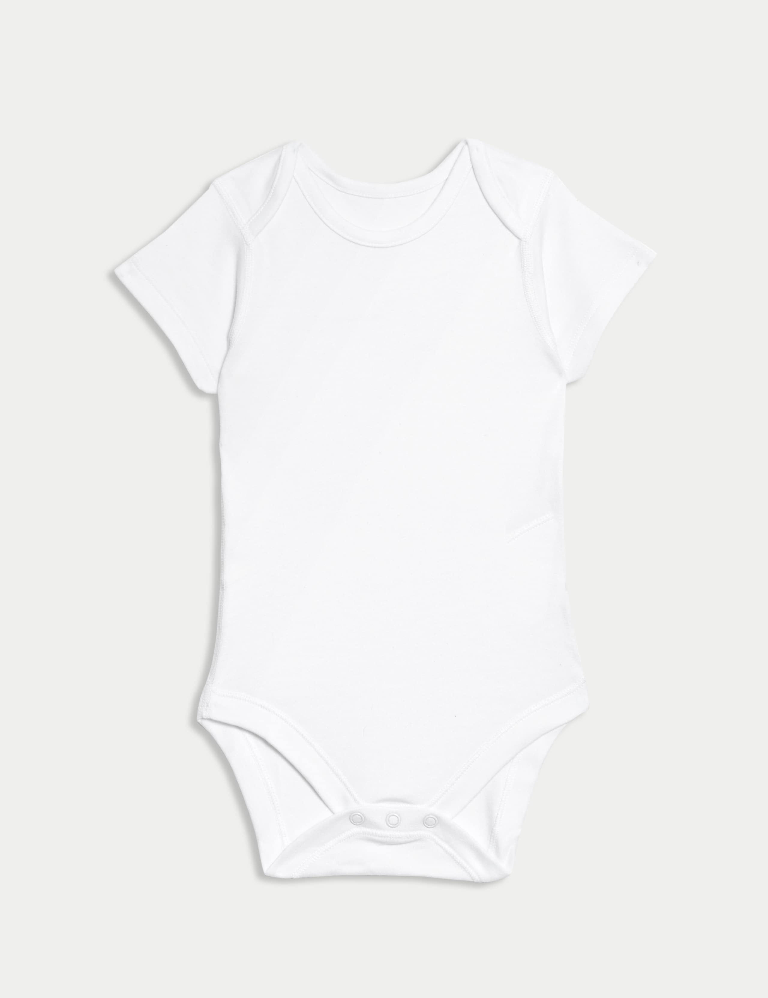 5pk Pure Cotton Bodysuits (5lbs-3 Yrs) 3 of 5