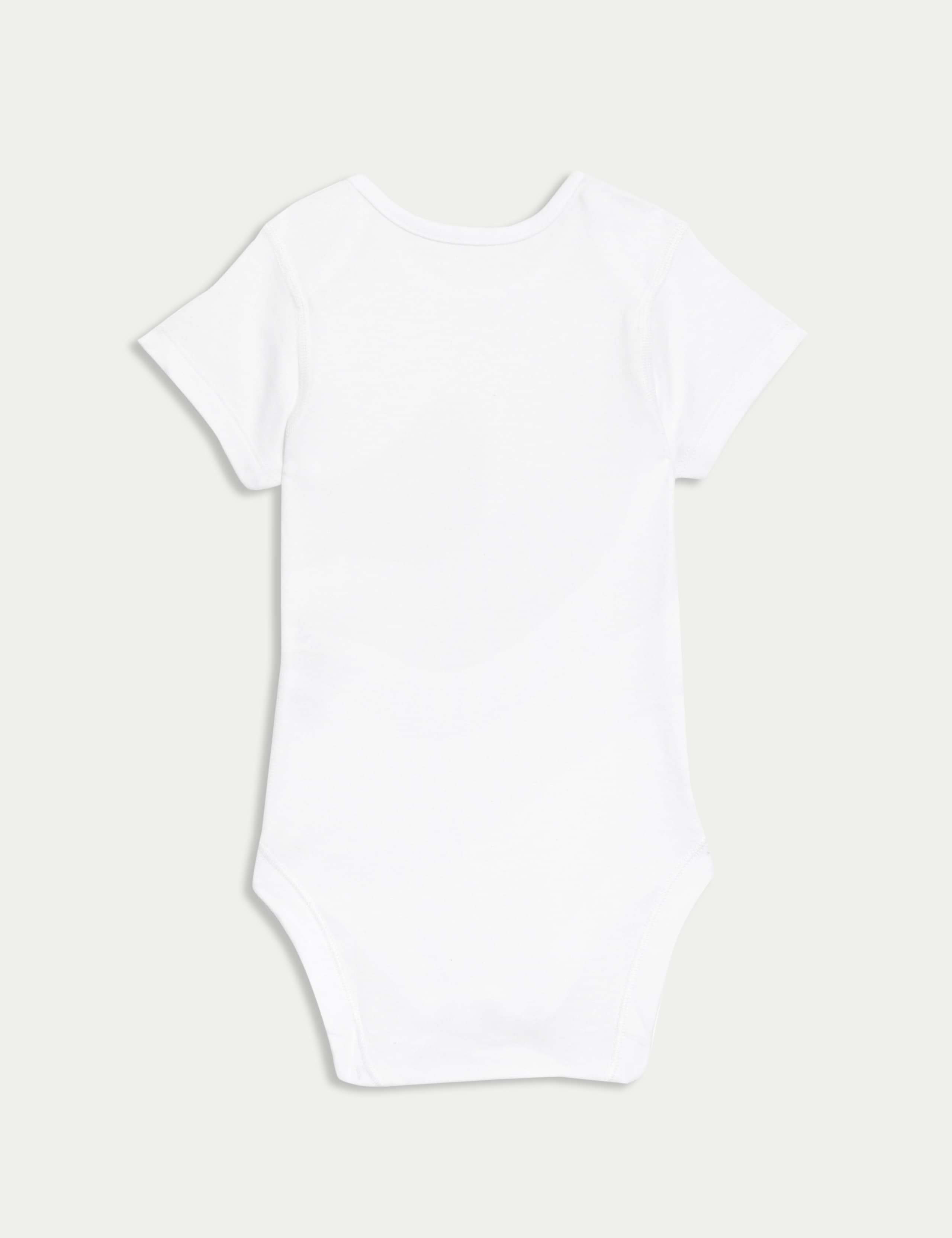 5pk Pure Cotton Bodysuits (5lbs-3 Yrs) 4 of 5