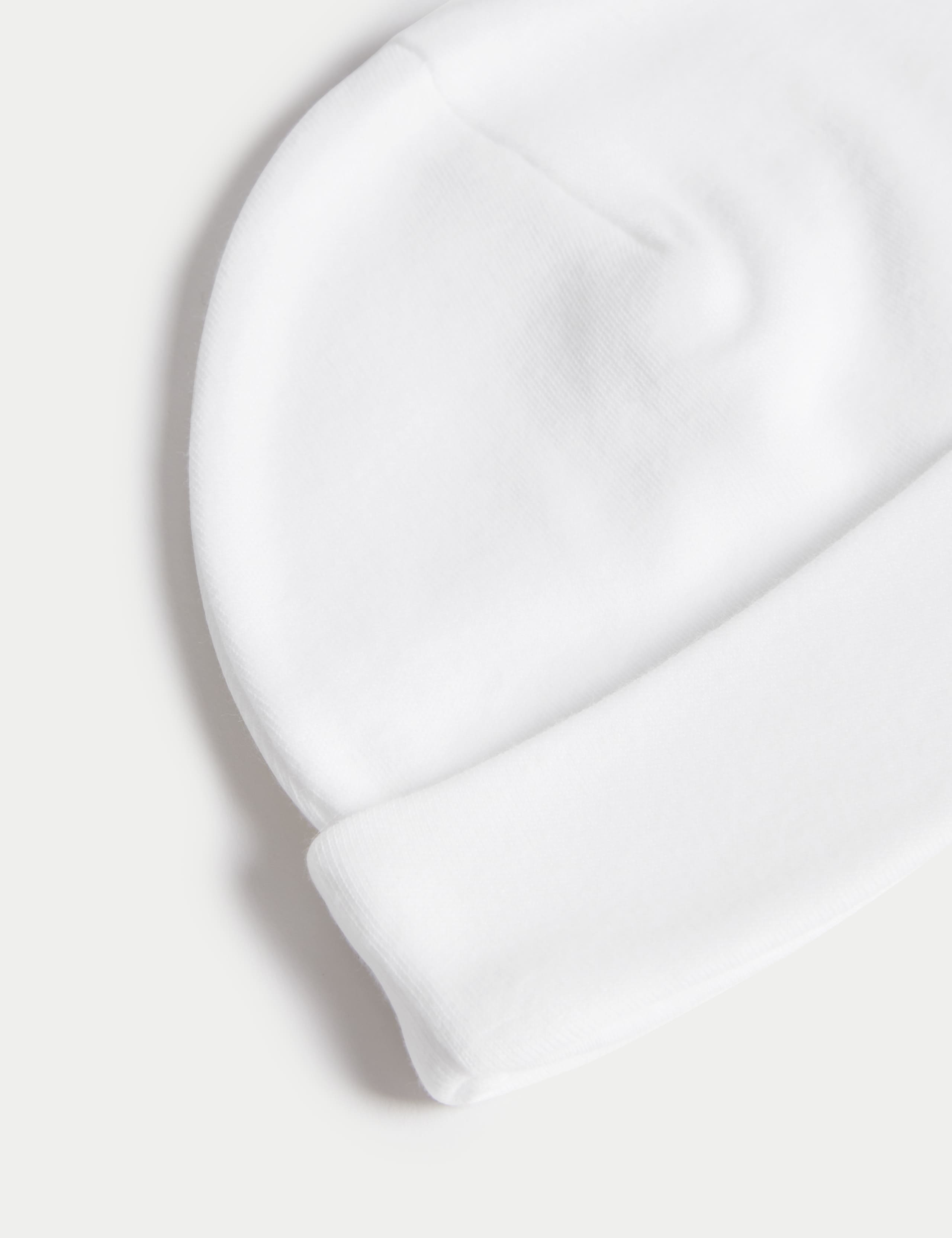 4 Pack Pure Cotton Hats (0-1 Yrs) 2 of 2