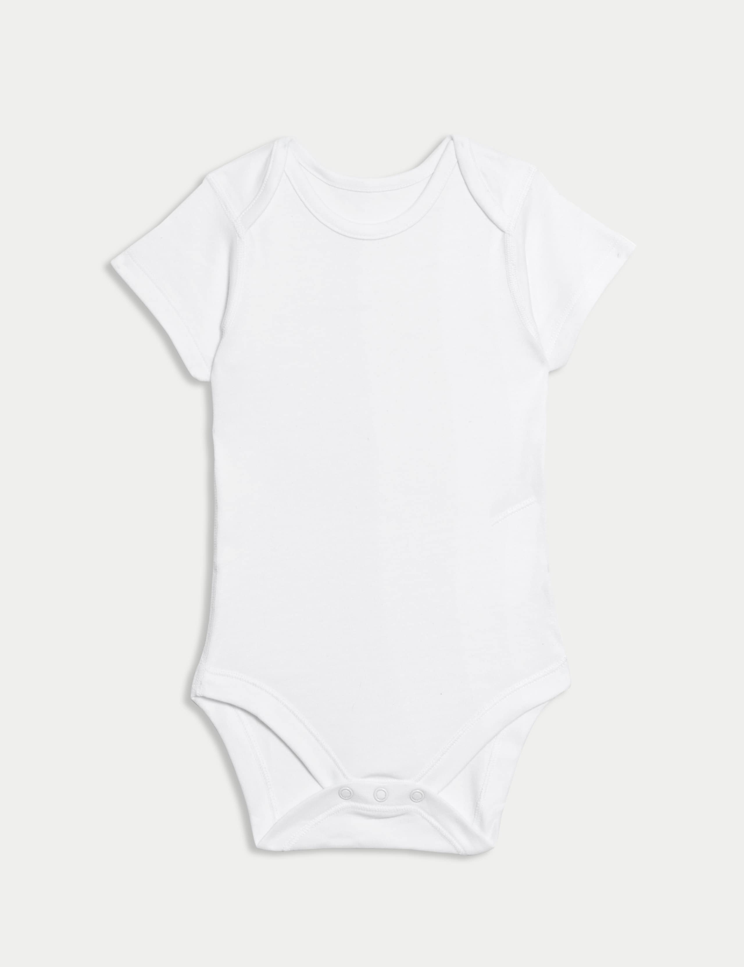 10pk Pure Cotton Short Sleeve Bodysuits (6½lbs-3 Yrs) 2 of 4