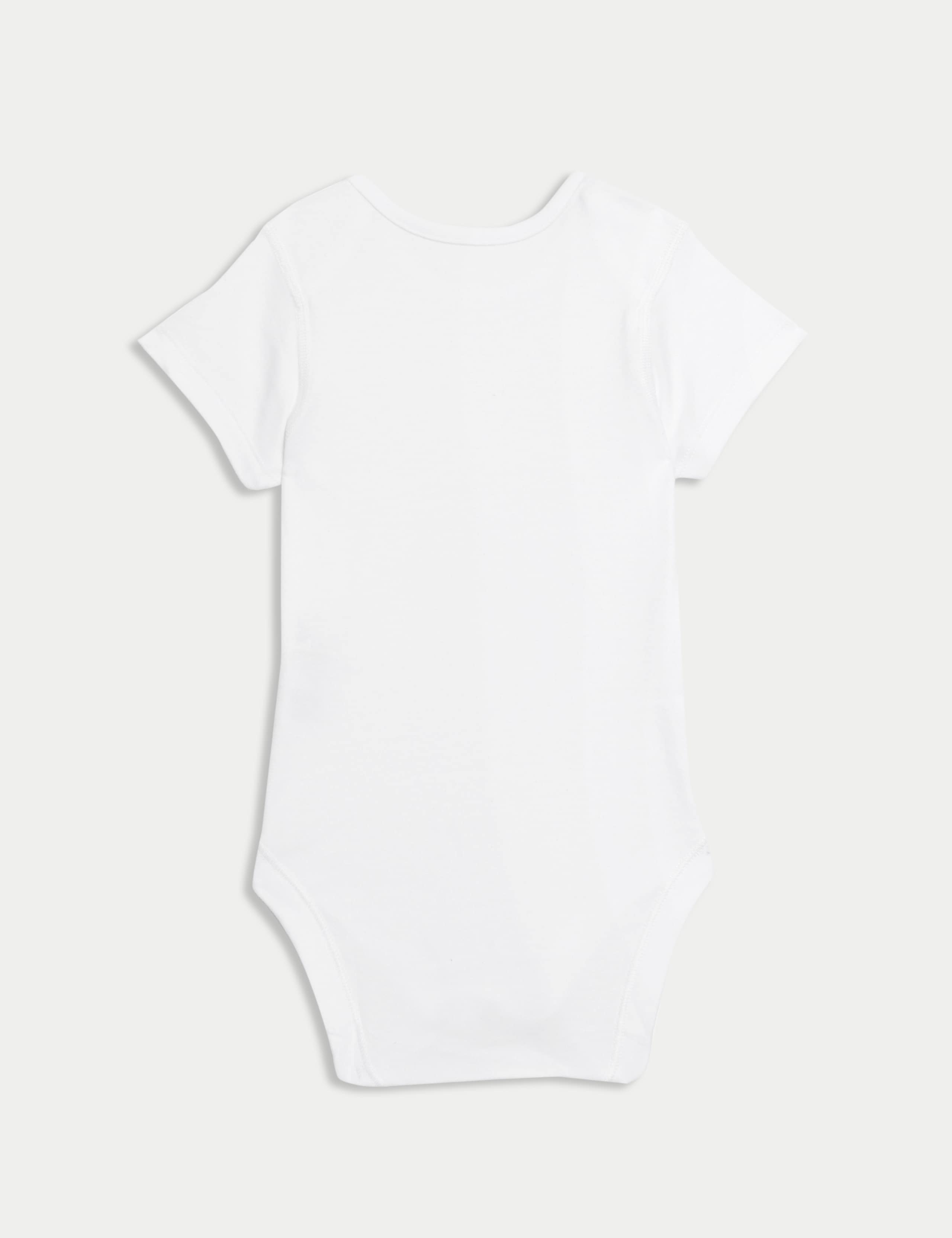 10pk Pure Cotton Short Sleeve Bodysuits (6½lbs-3 Yrs) 3 of 4