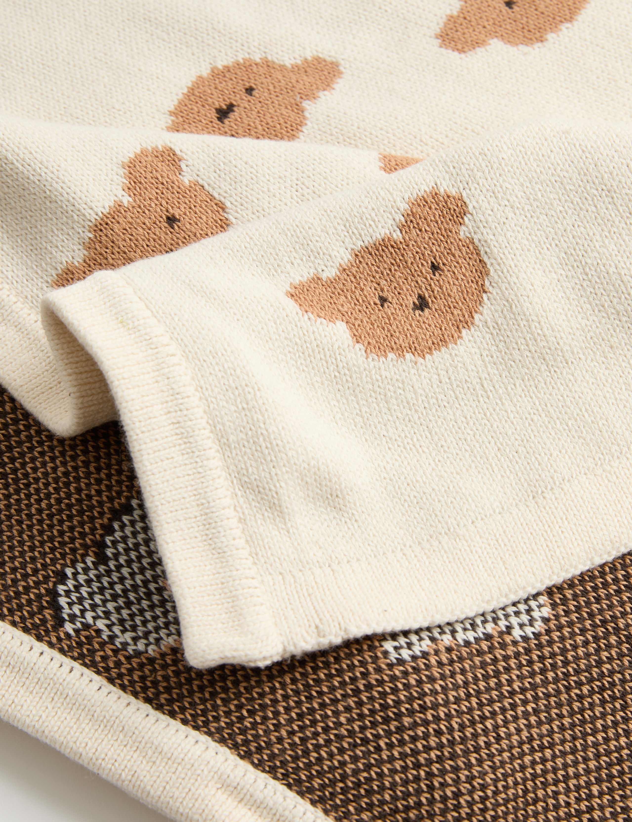 Pure Cotton AOP Bear Shawl 2 of 2