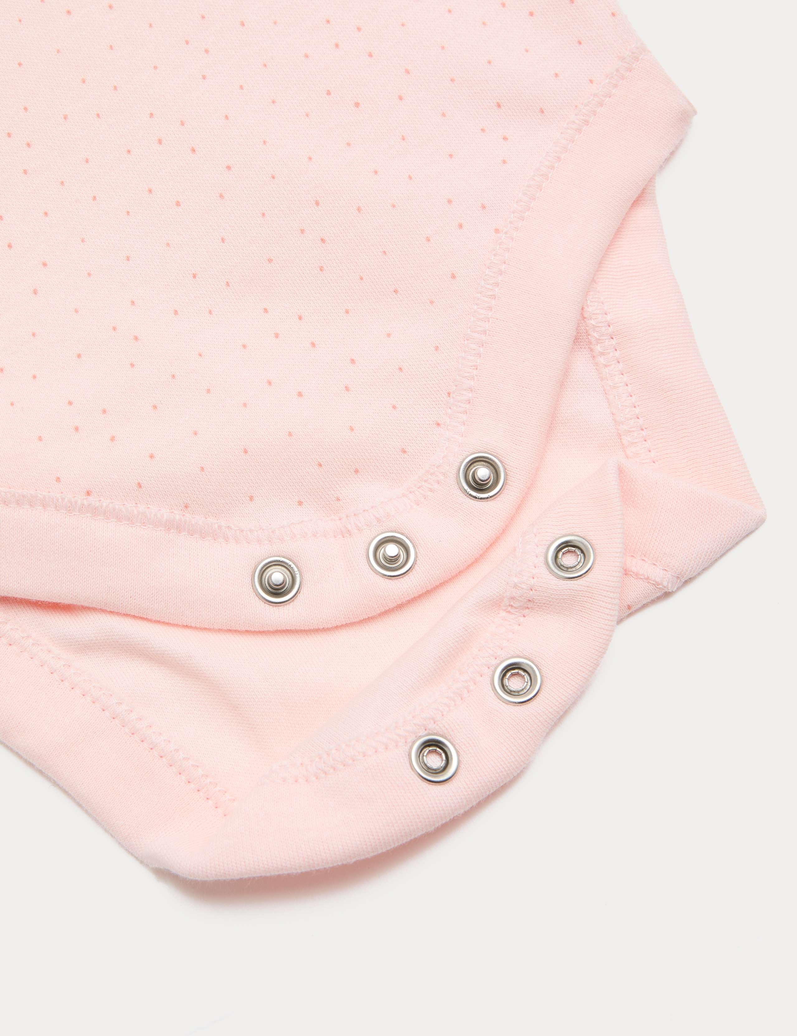 7 Pack Pure Cotton Bow Bodysuits (0-3 Years) 3 of 3