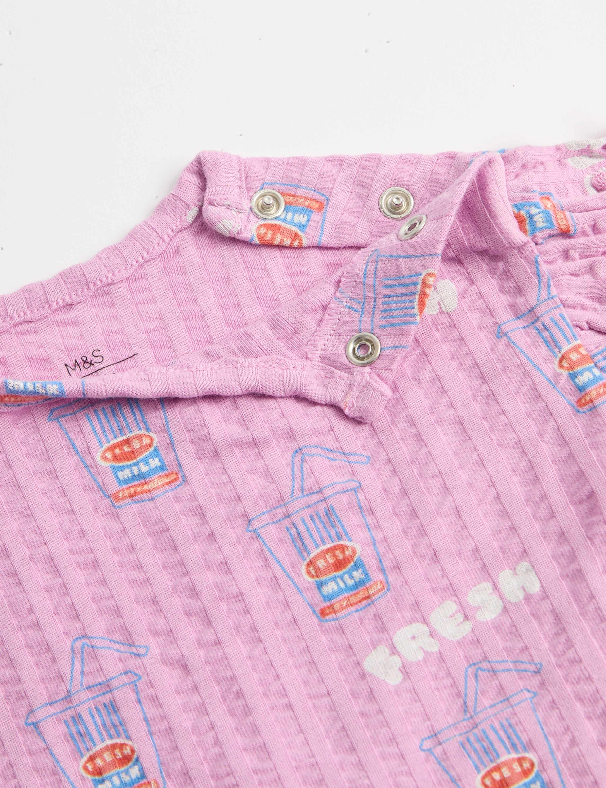 2 Piece Pure Cotton Seersucker Printed Outfit (0-3 Yrs) 3 of 3